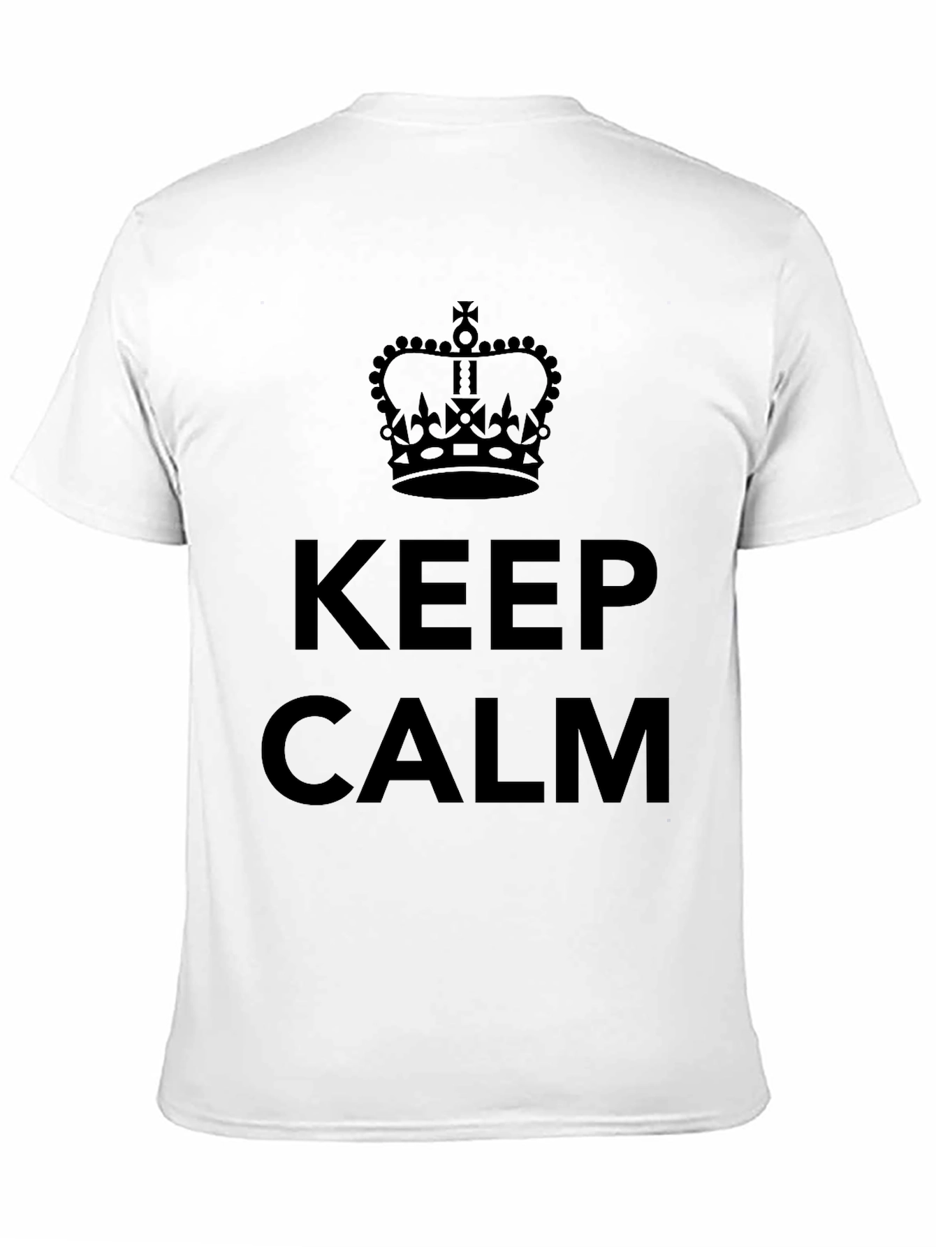 Keep Calm Graphic T-Shirt - Black Crew Neck Tee