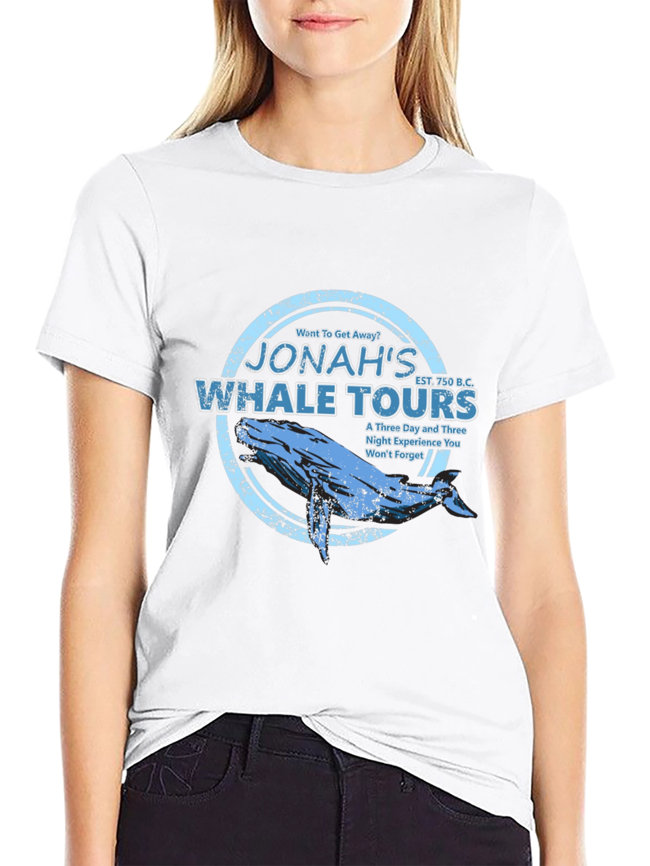 Jonahs Whale Tours Black Graphic T-Shirt
