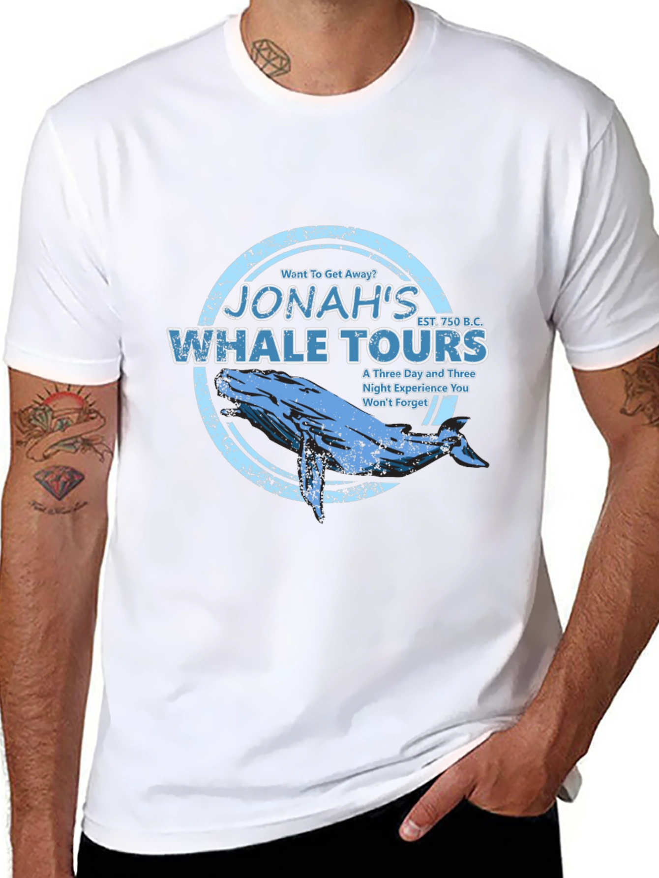Jonahs Whale Tours Black Graphic T-Shirt