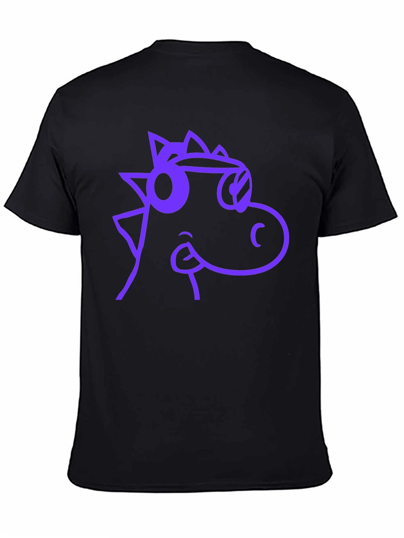 Cool Dino Graphic Tee - Casual Black T-Shirt