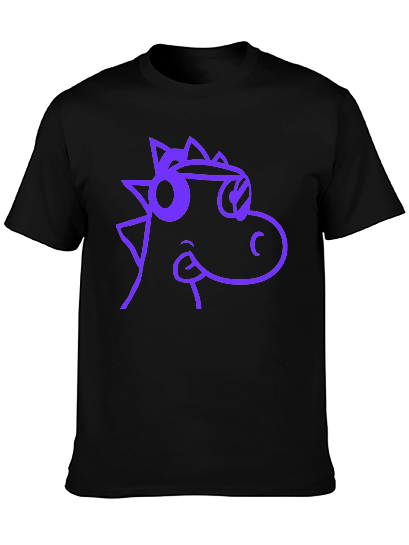 Cool Dino Graphic Tee - Casual Black T-Shirt