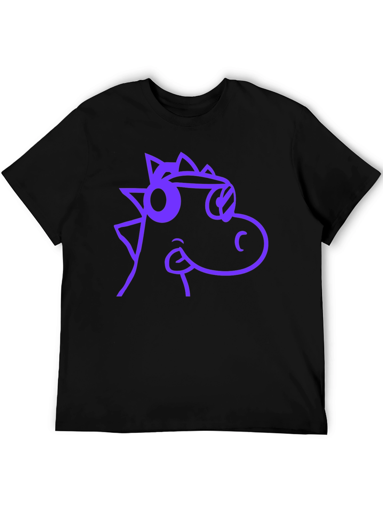 Cool Dino Graphic Tee - Casual Black T-Shirt