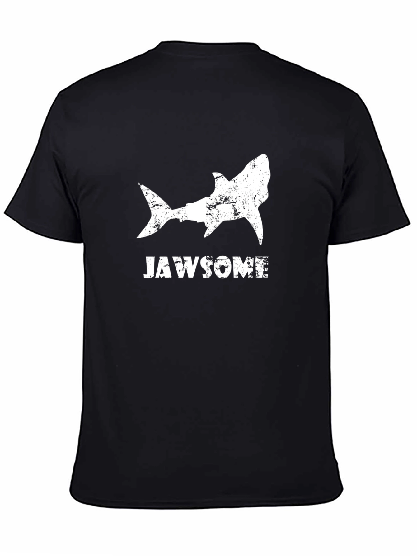 Jawsome Shark Graphic Tee - Black Cotton T-Shirt