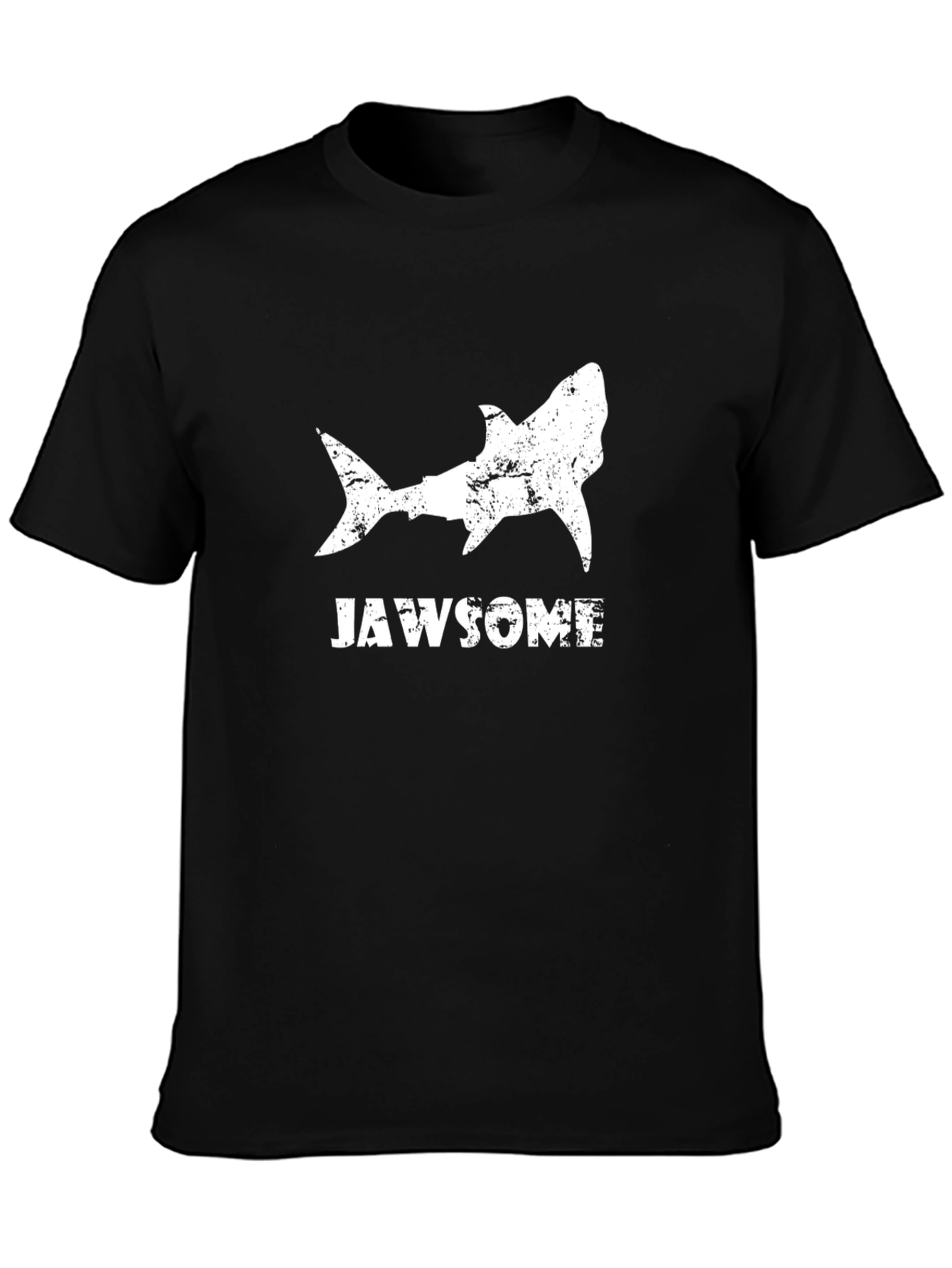 Jawsome Shark Graphic Tee - Black Cotton T-Shirt