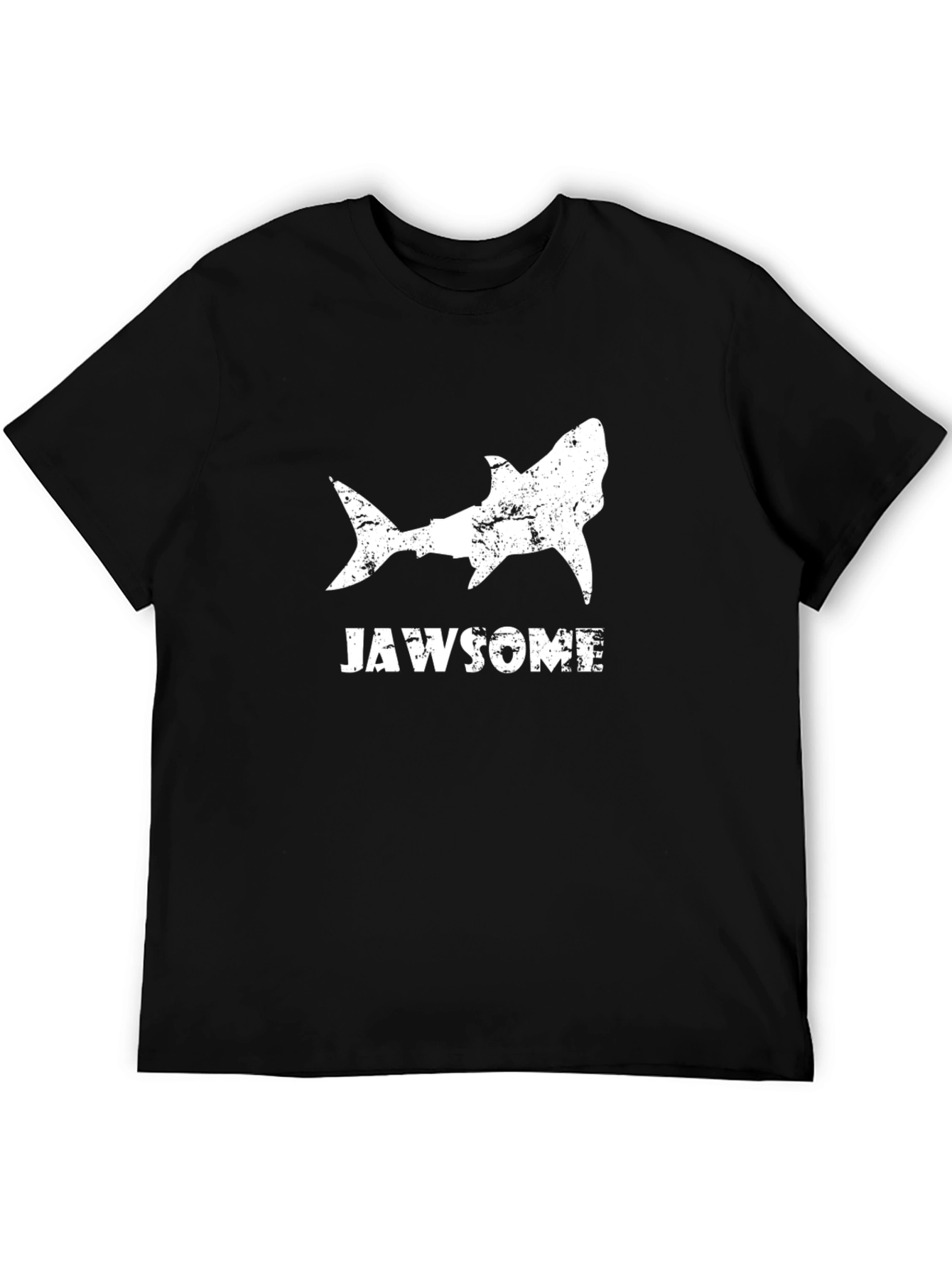Jawsome Shark Graphic Tee - Black Cotton T-Shirt