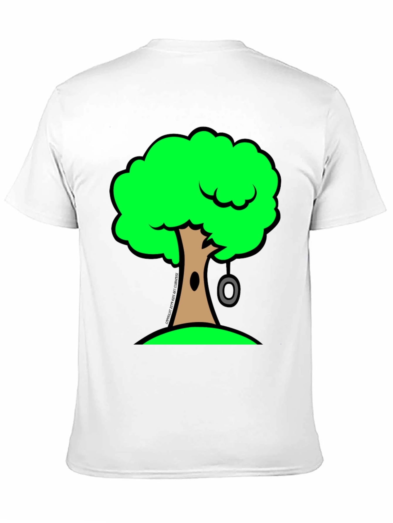 Cartoon Tree Graphic Black T-Shirt
