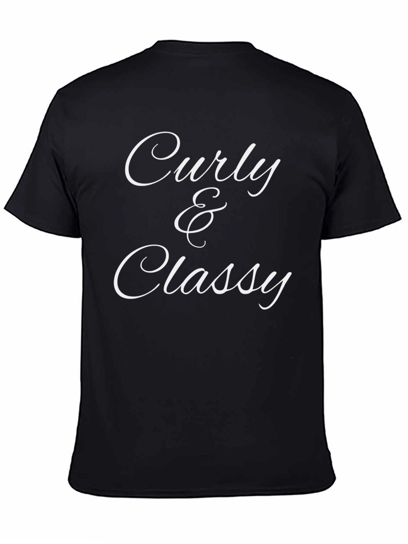 Curly & Classy Black Graphic Tee