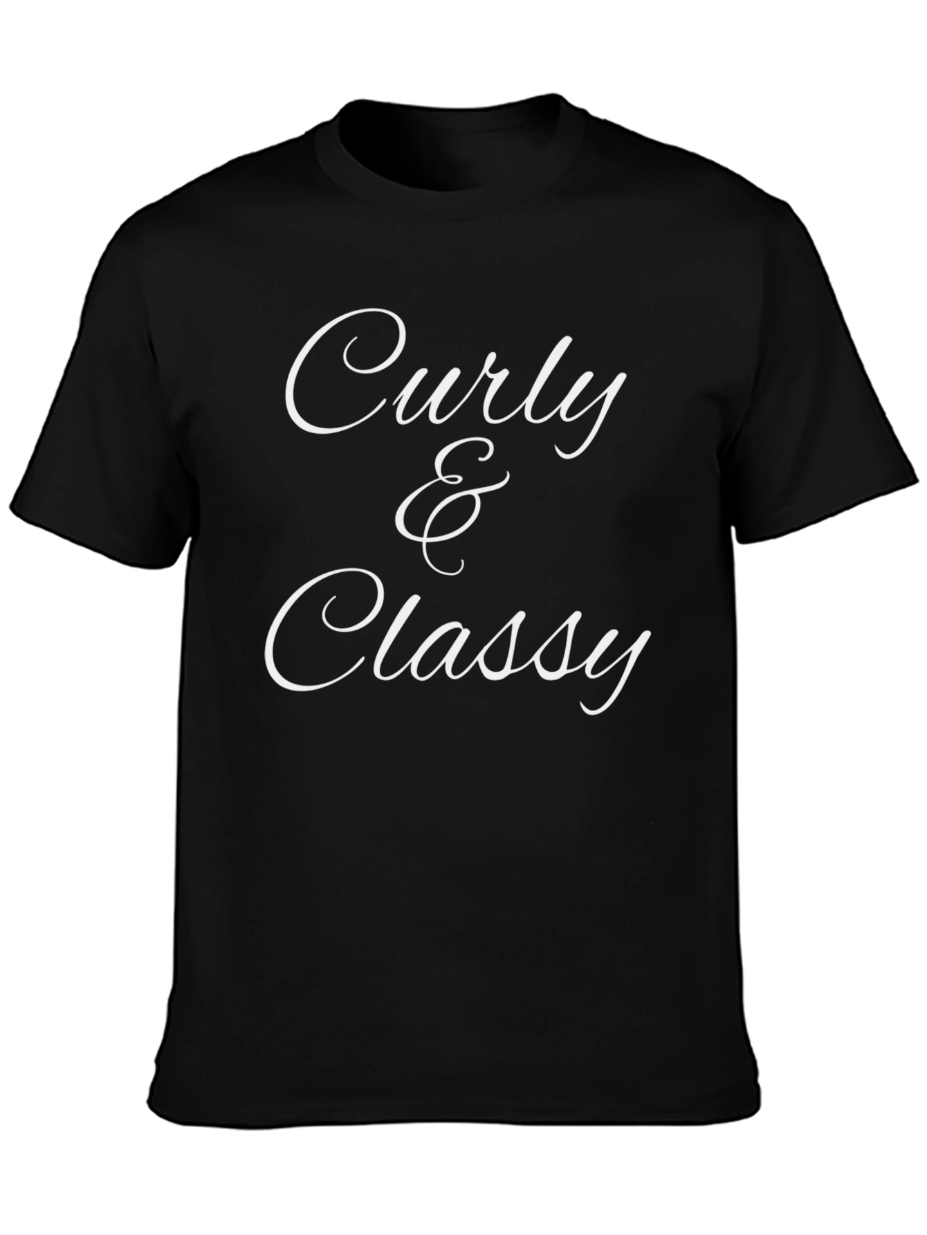 Curly & Classy Black Graphic Tee