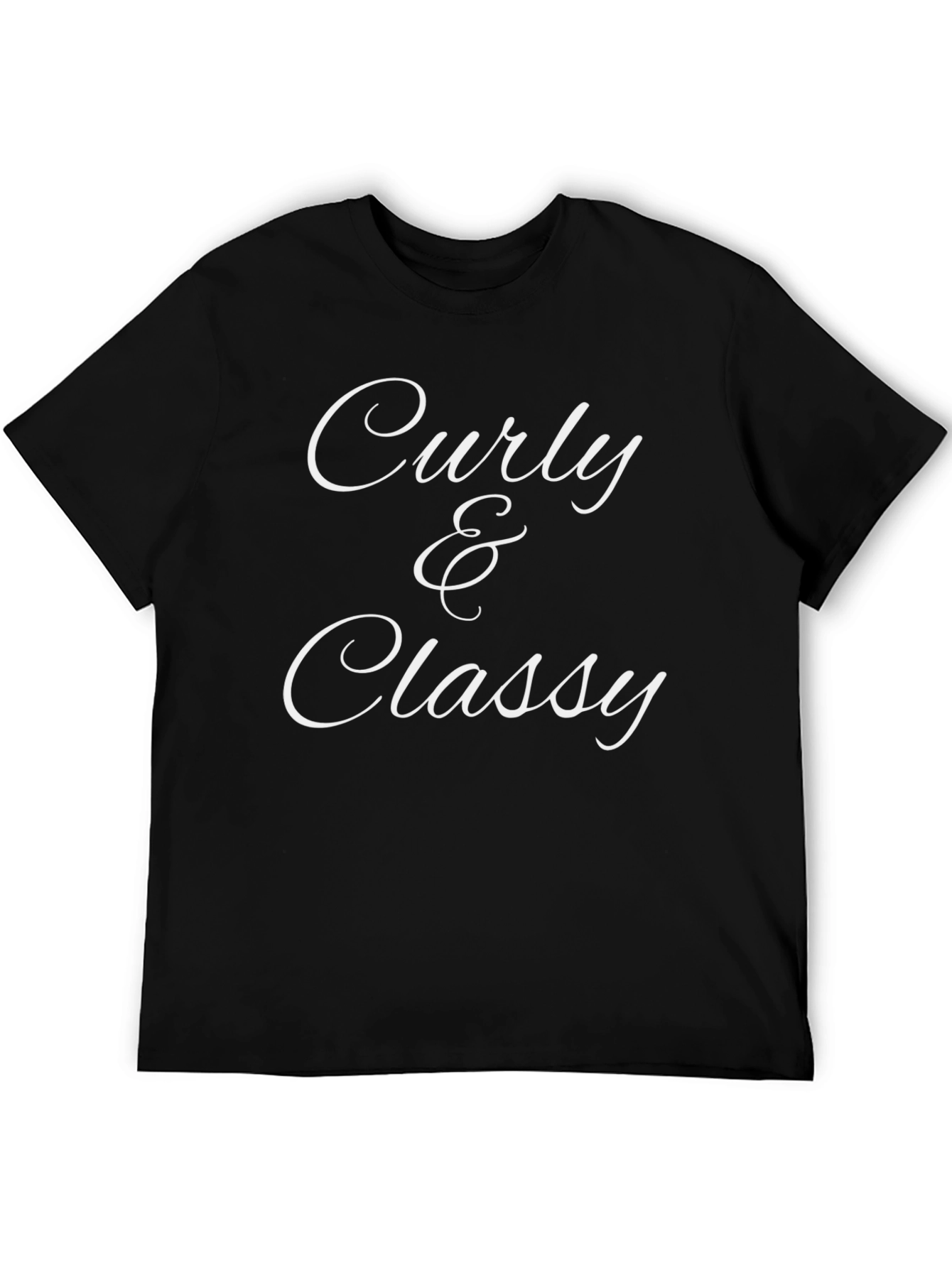 Curly & Classy Black Graphic Tee