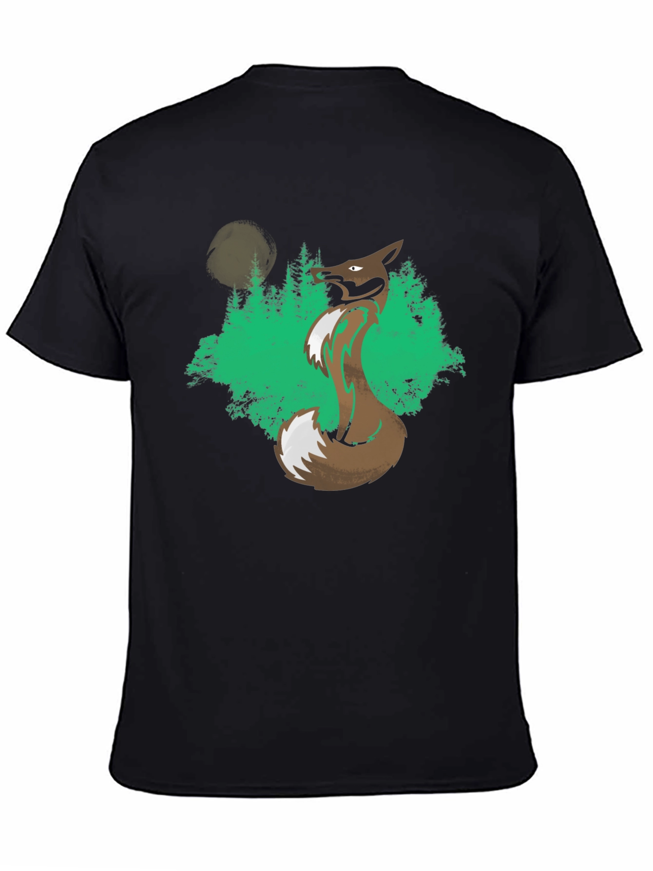 Fox Forest Graphic Tee - Mens Black T-Shirt