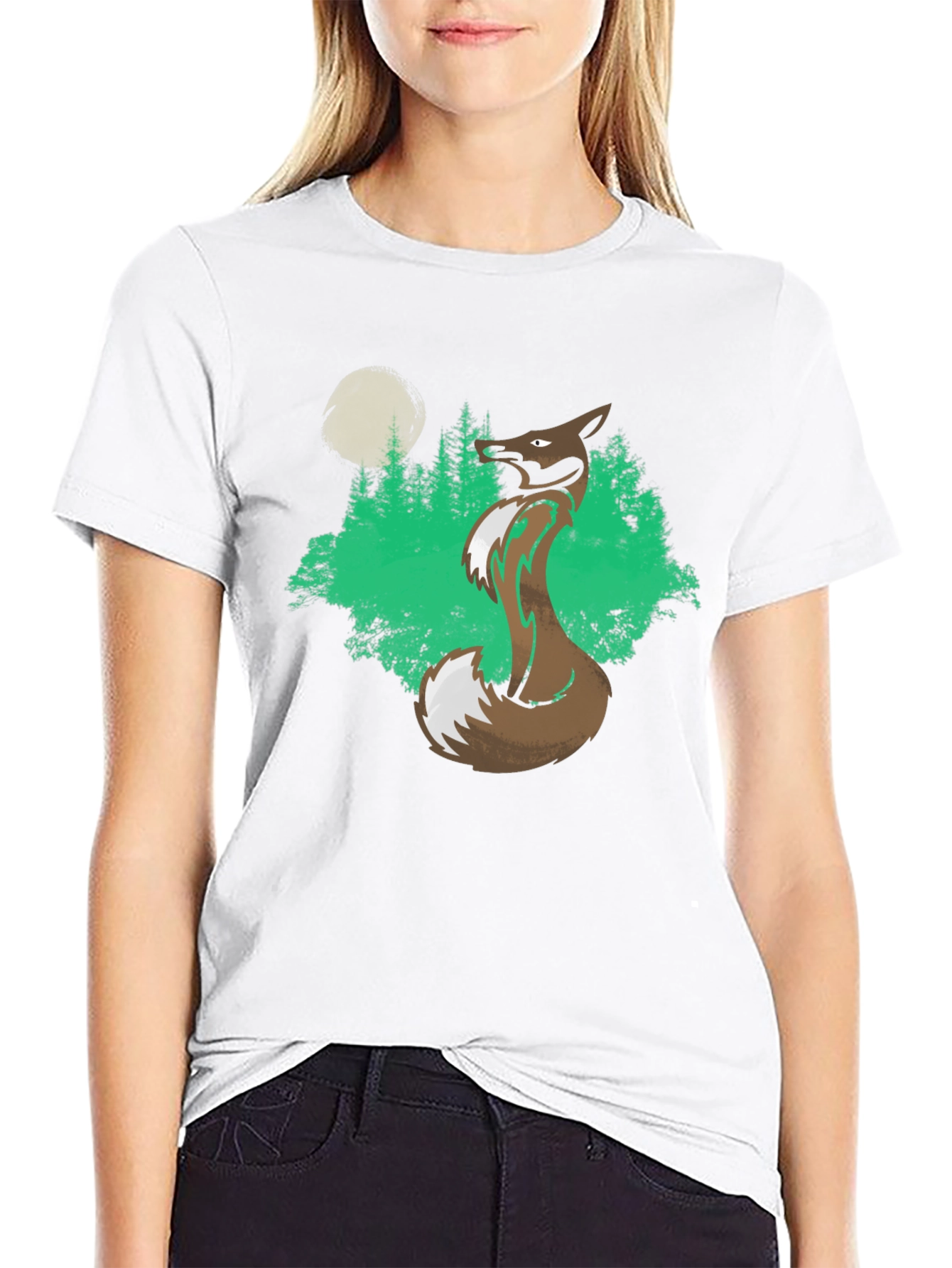 Fox Forest Graphic Tee - Mens Black T-Shirt