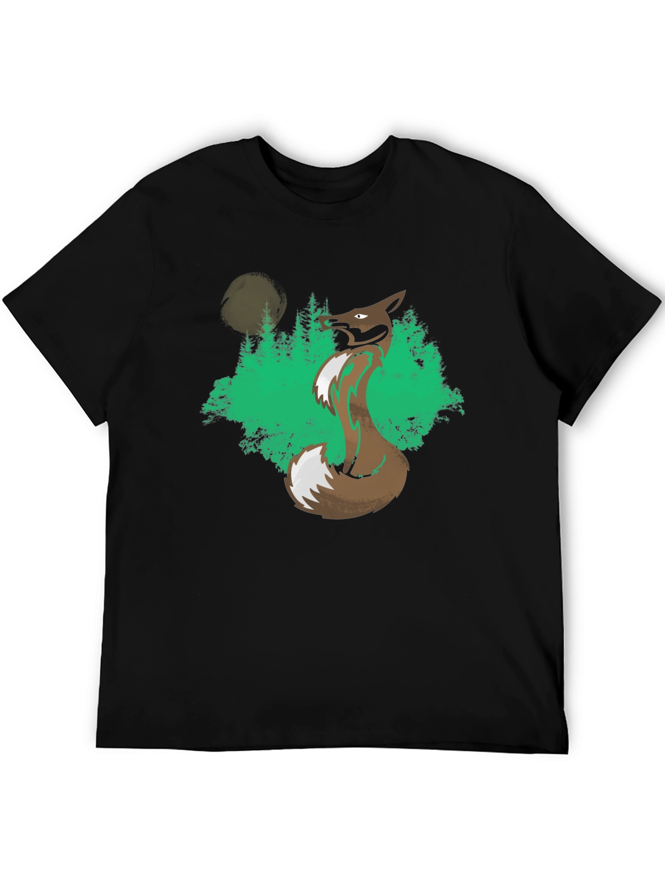 Fox Forest Graphic Tee - Mens Black T-Shirt