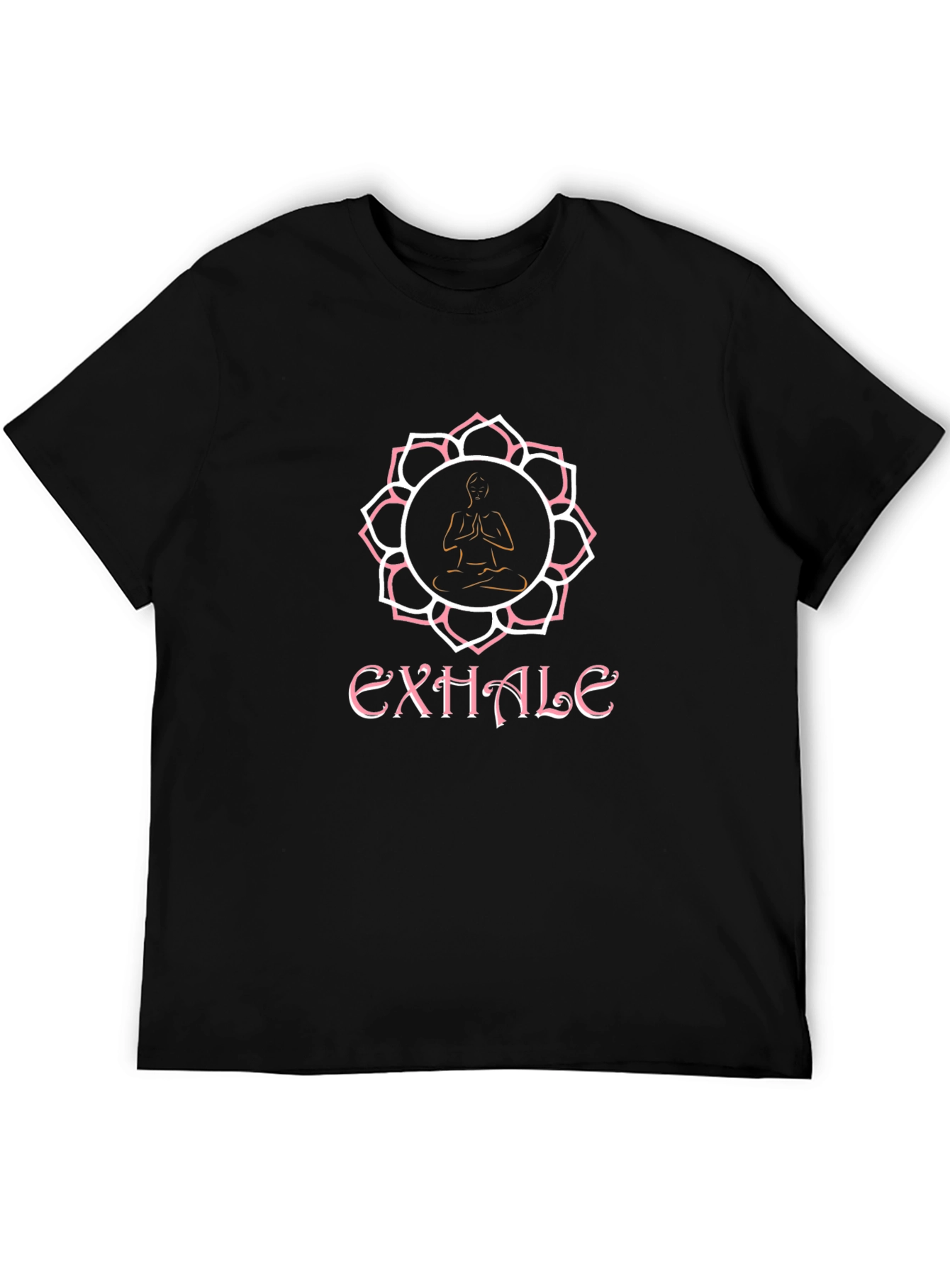 Exhale Yoga Black Tee - Meditative Comfort