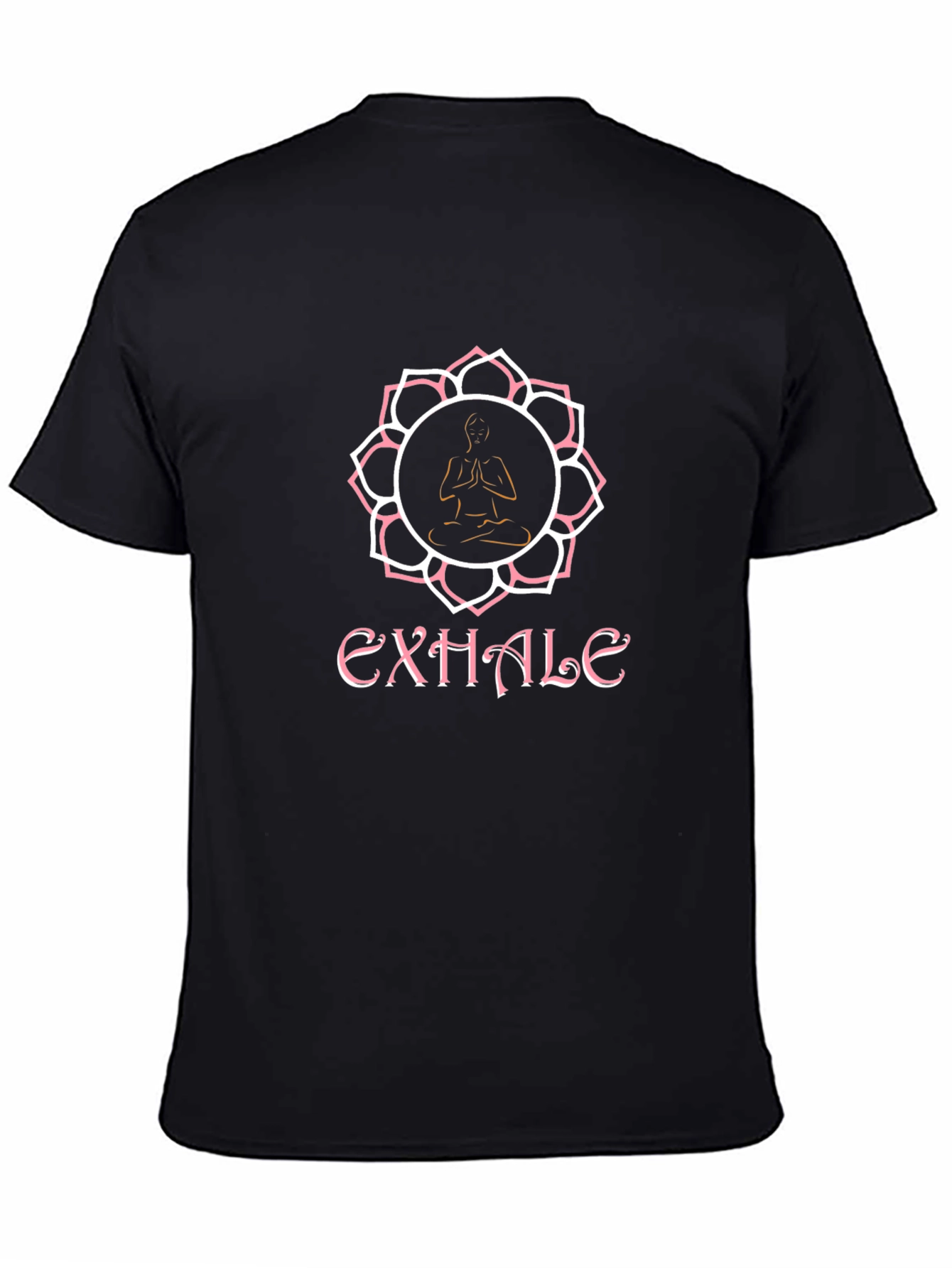 Exhale Yoga Black Tee - Meditative Comfort