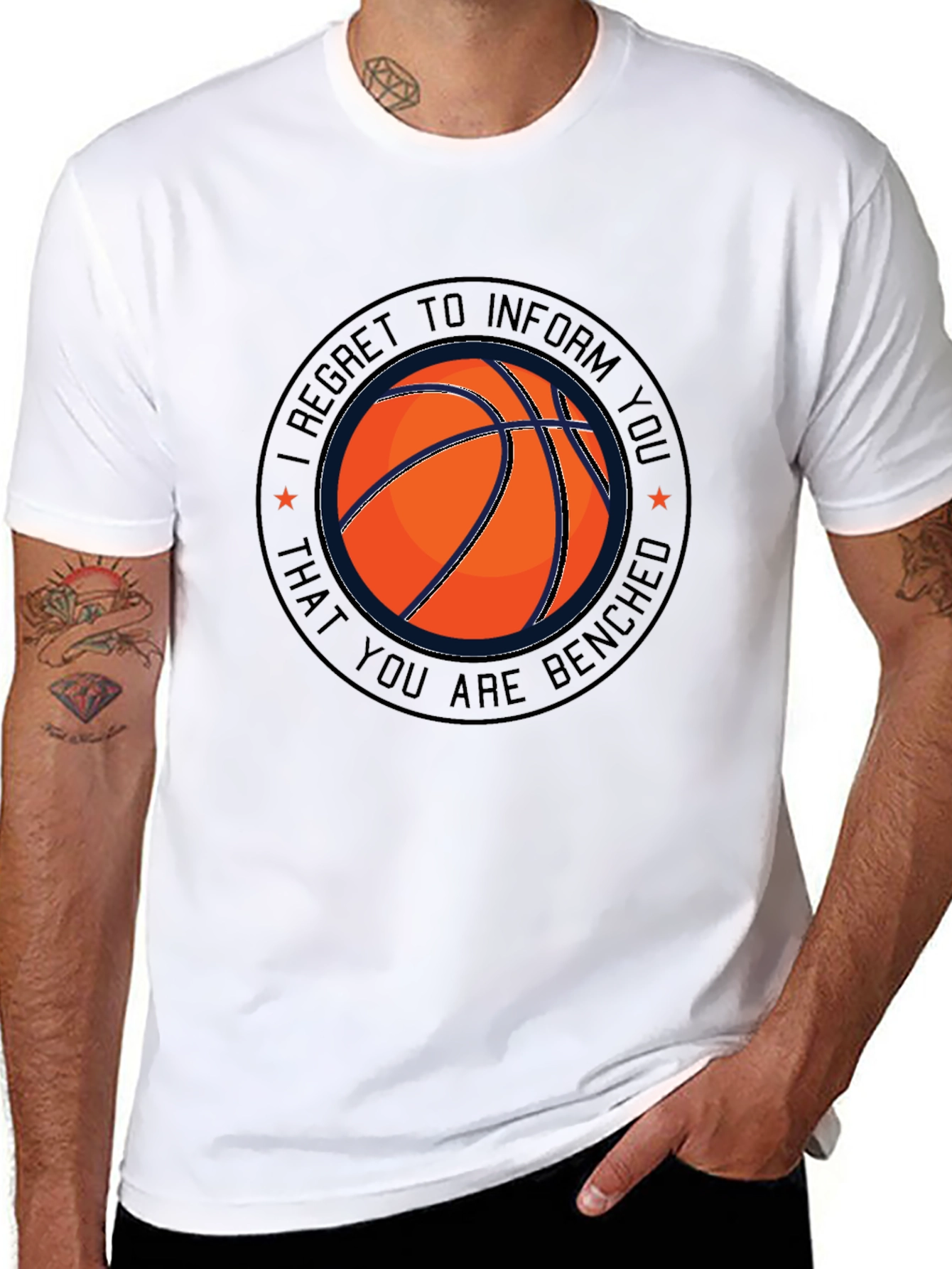 Basketball Benched T-Shirt - Funny Sports Tee