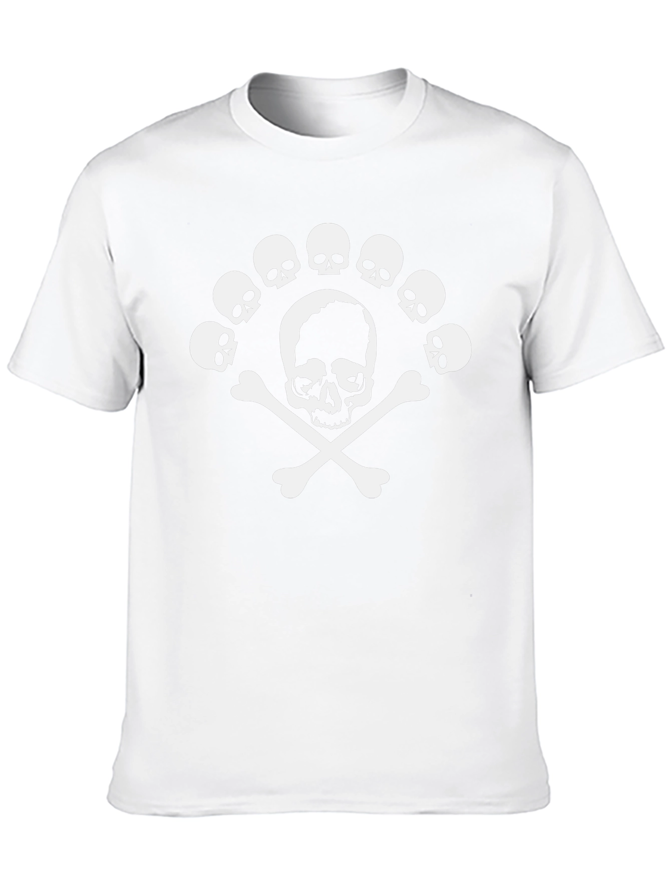 Skull & Crossbones Graphic Tee - Black Cotton T-Shirt