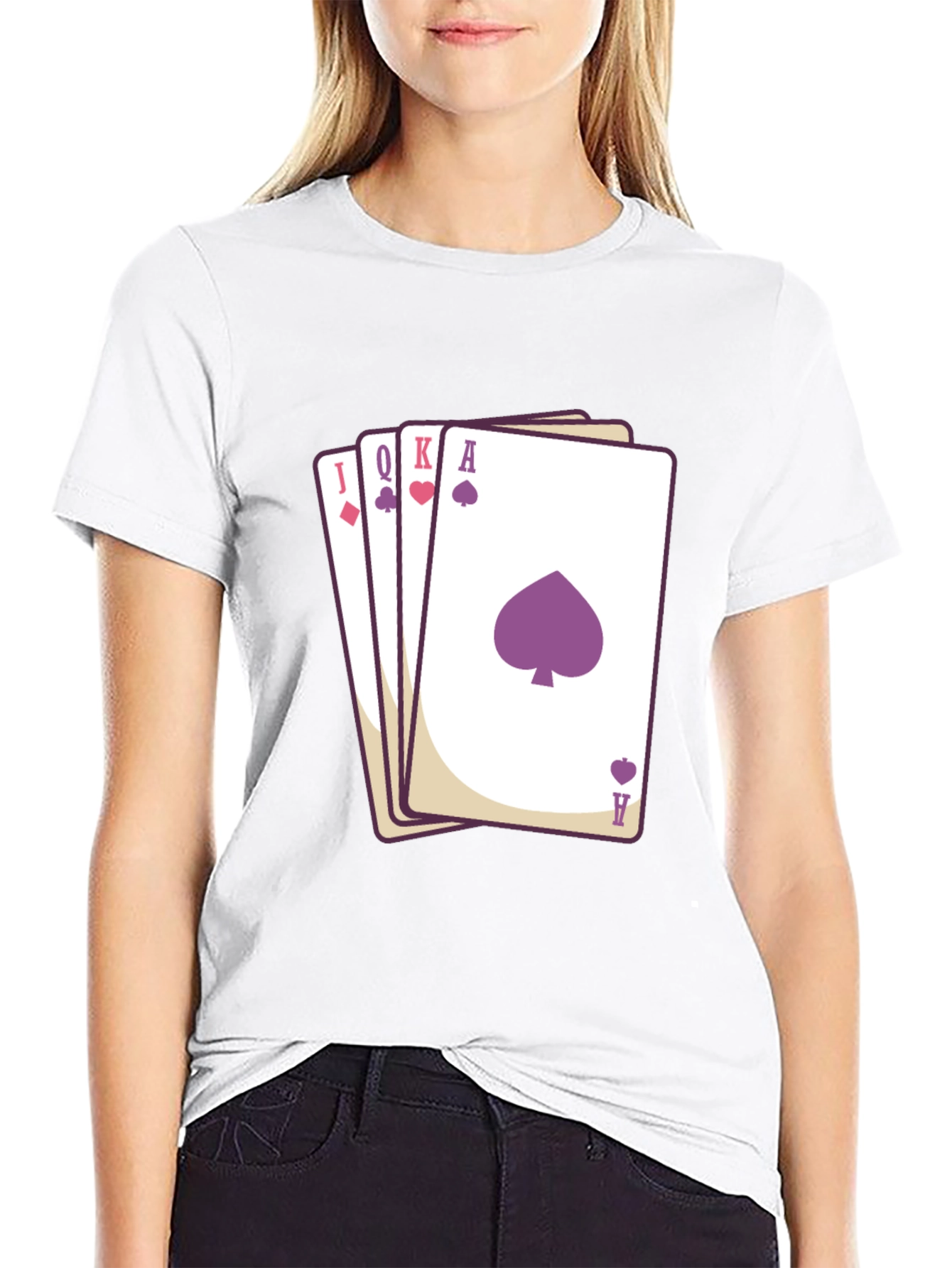 Poker Hand T-Shirt - Spade Heart Diamond