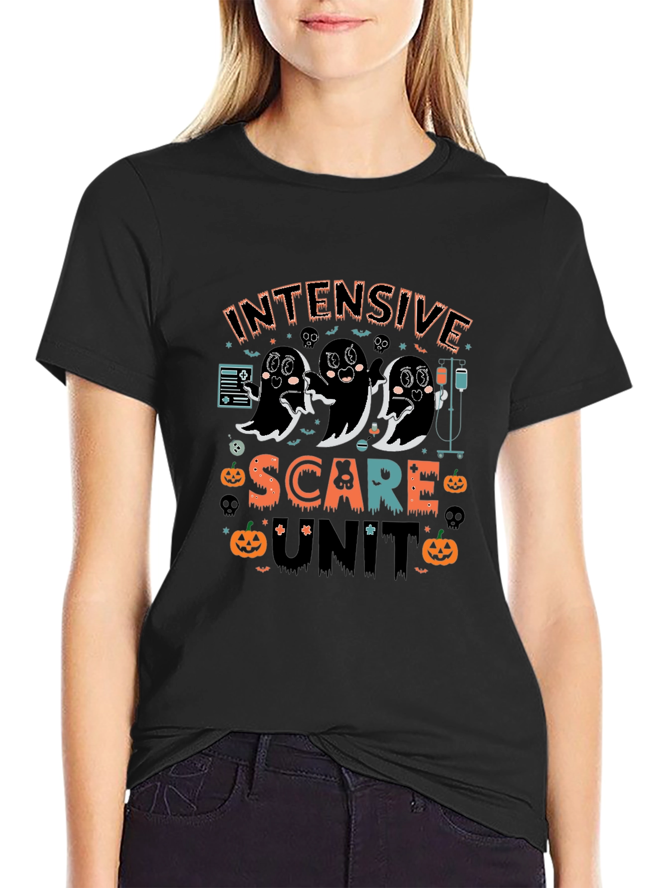 Intensive Scare Unit Halloween Graphic Tee