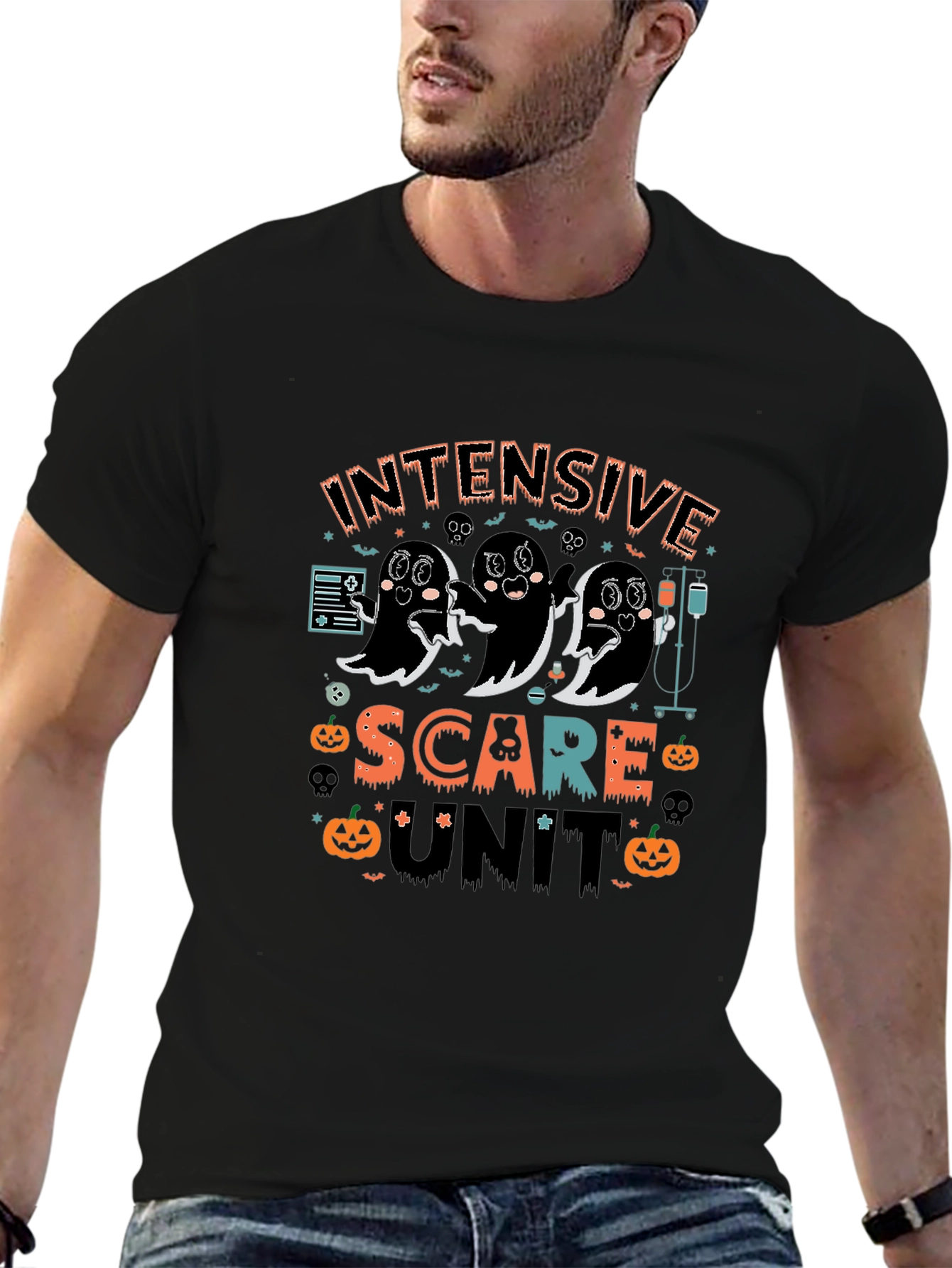 Intensive Scare Unit Halloween Graphic Tee
