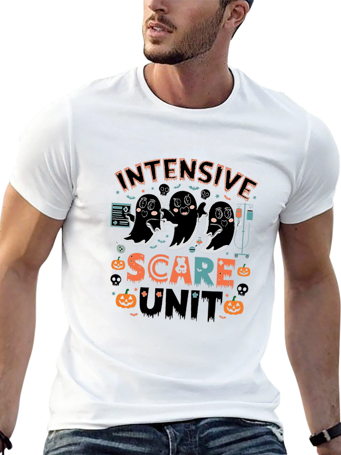 Intensive Scare Unit Halloween Graphic Tee
