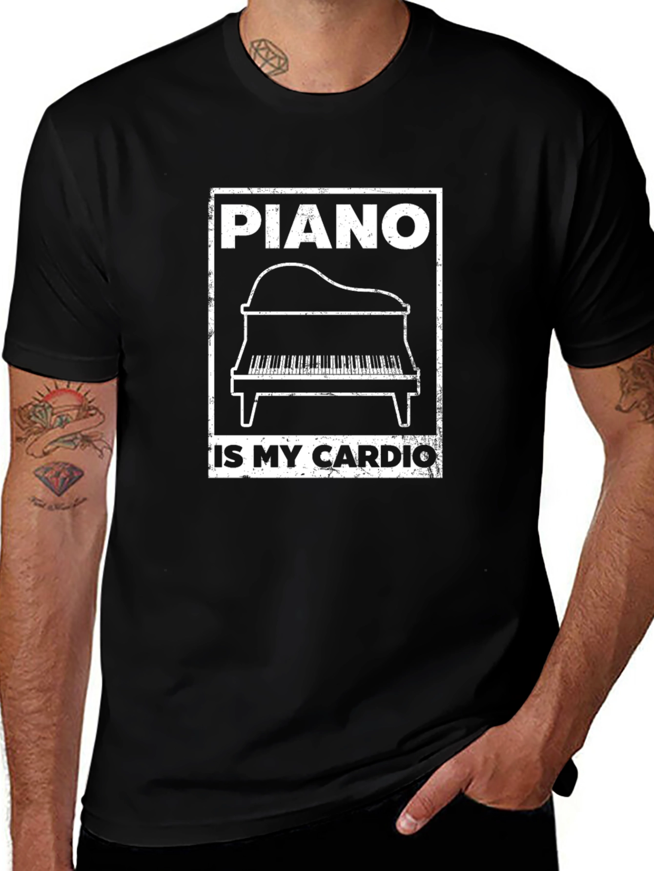 Piano is My Cardio T-Shirt - Music Lover Tee
