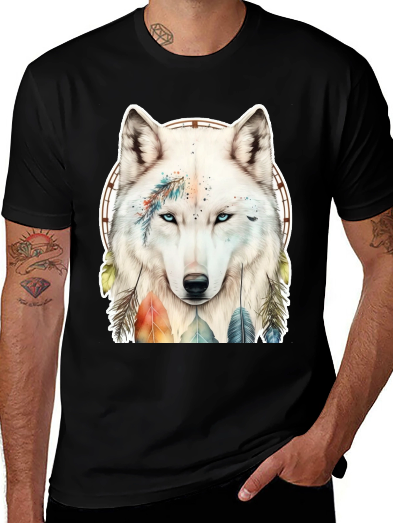 Wolf Dreamcatcher Graphic Tee