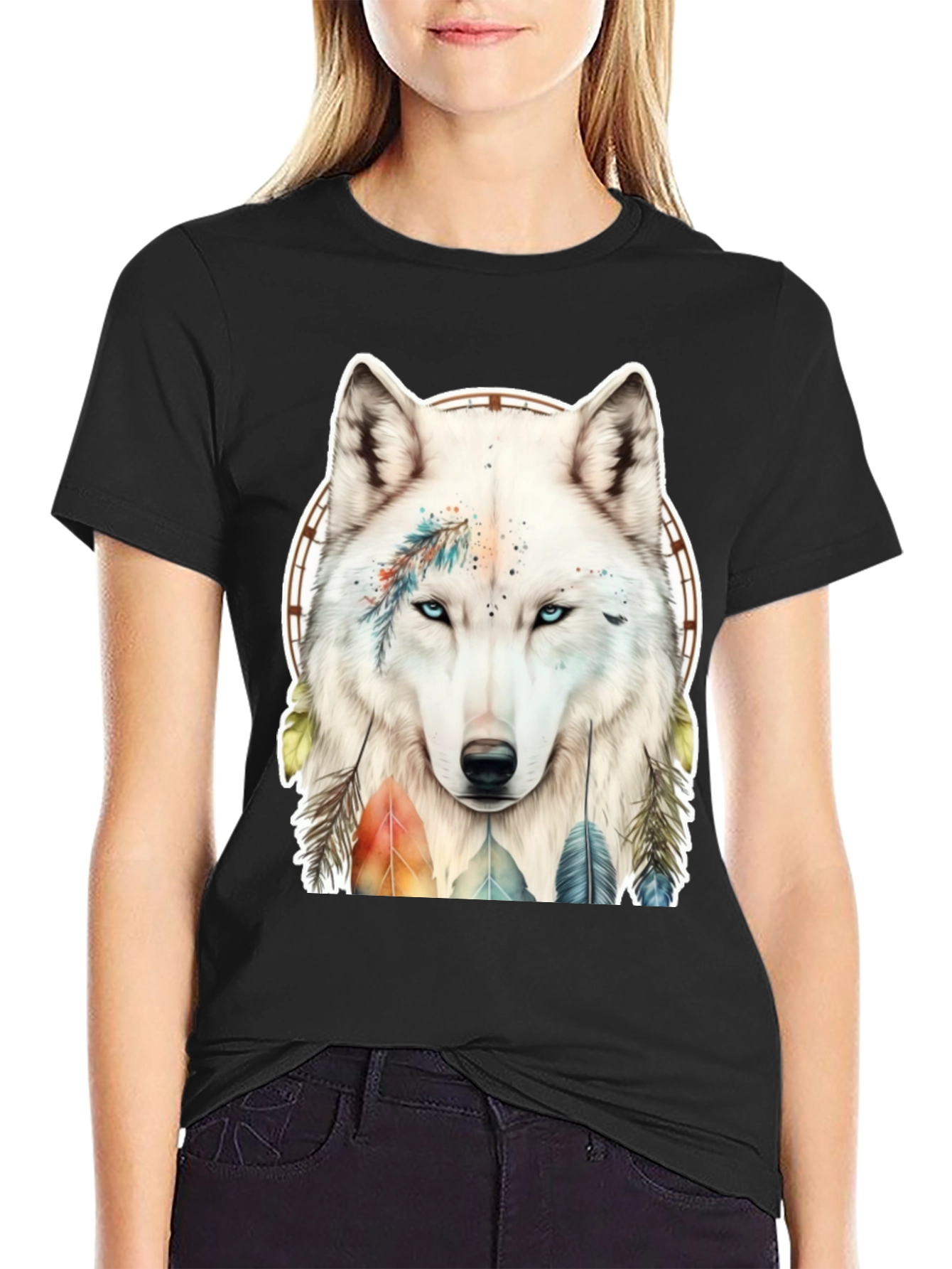 Wolf Dreamcatcher Graphic Tee