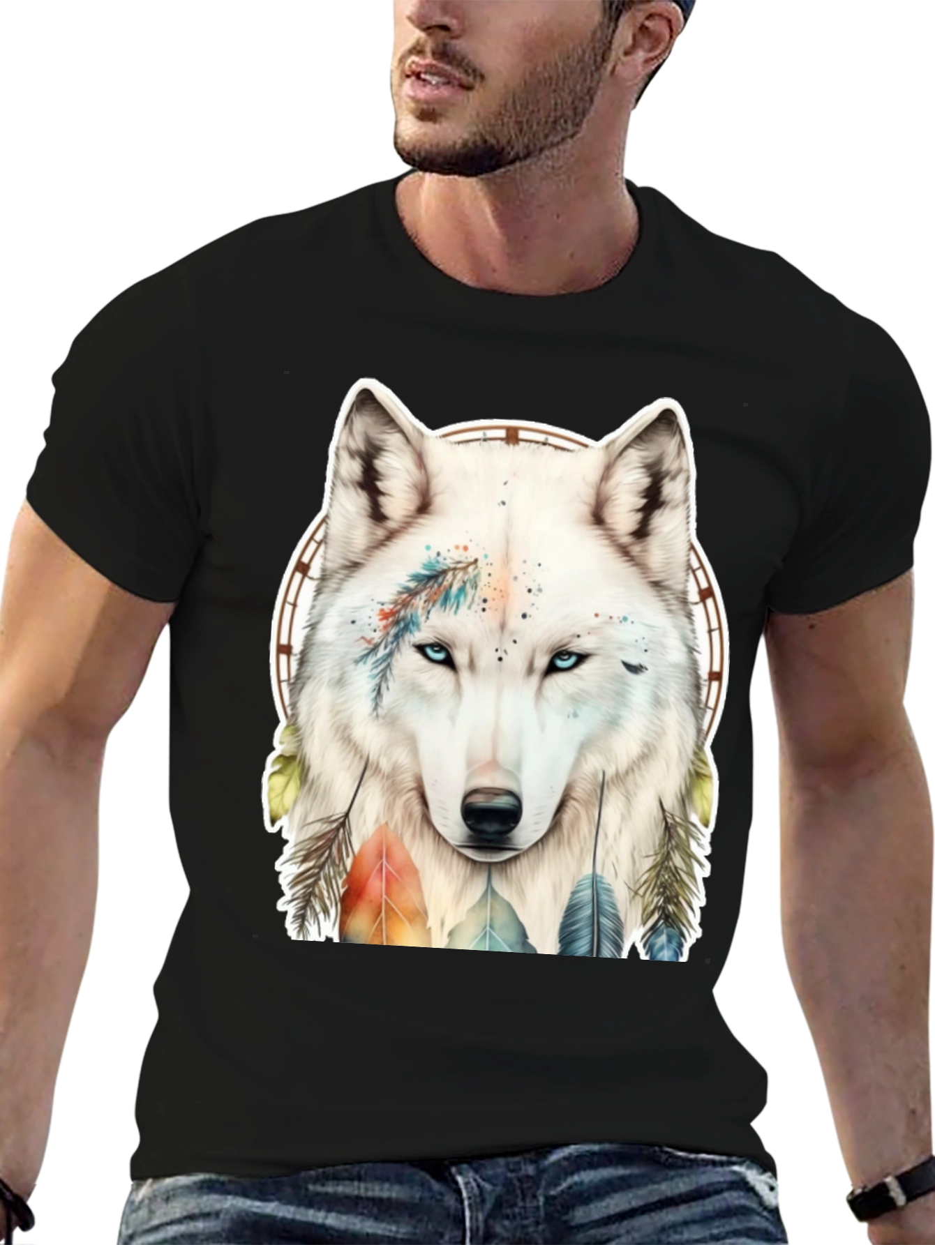 Wolf Dreamcatcher Graphic Tee