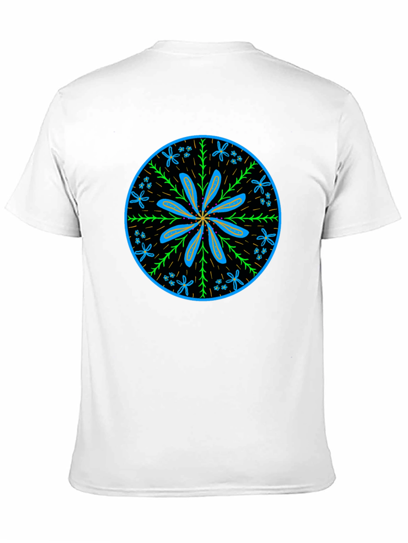 Floral Mandala Graphic Tee - Black