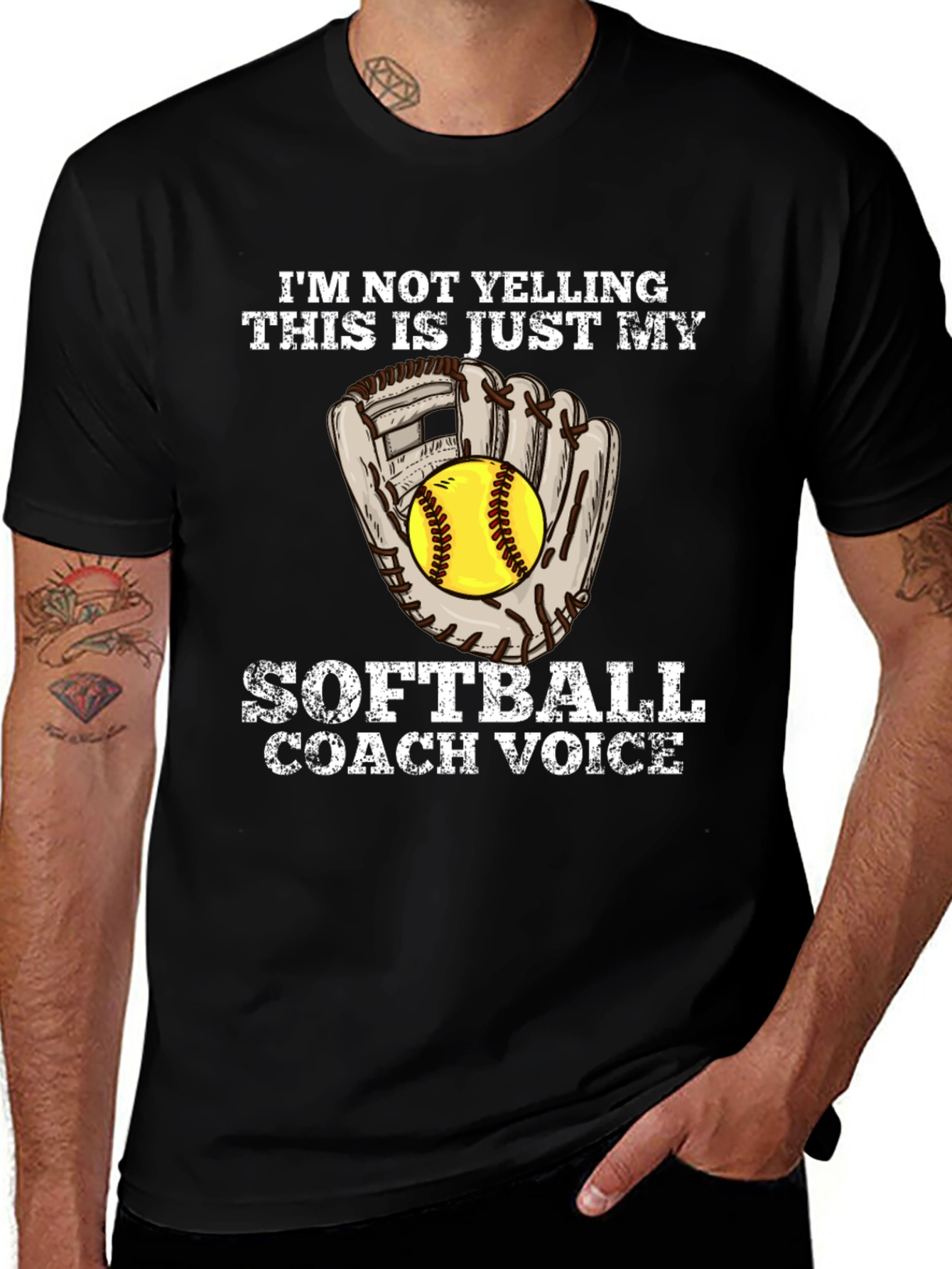 Softball Coach Voice Graphic Tee