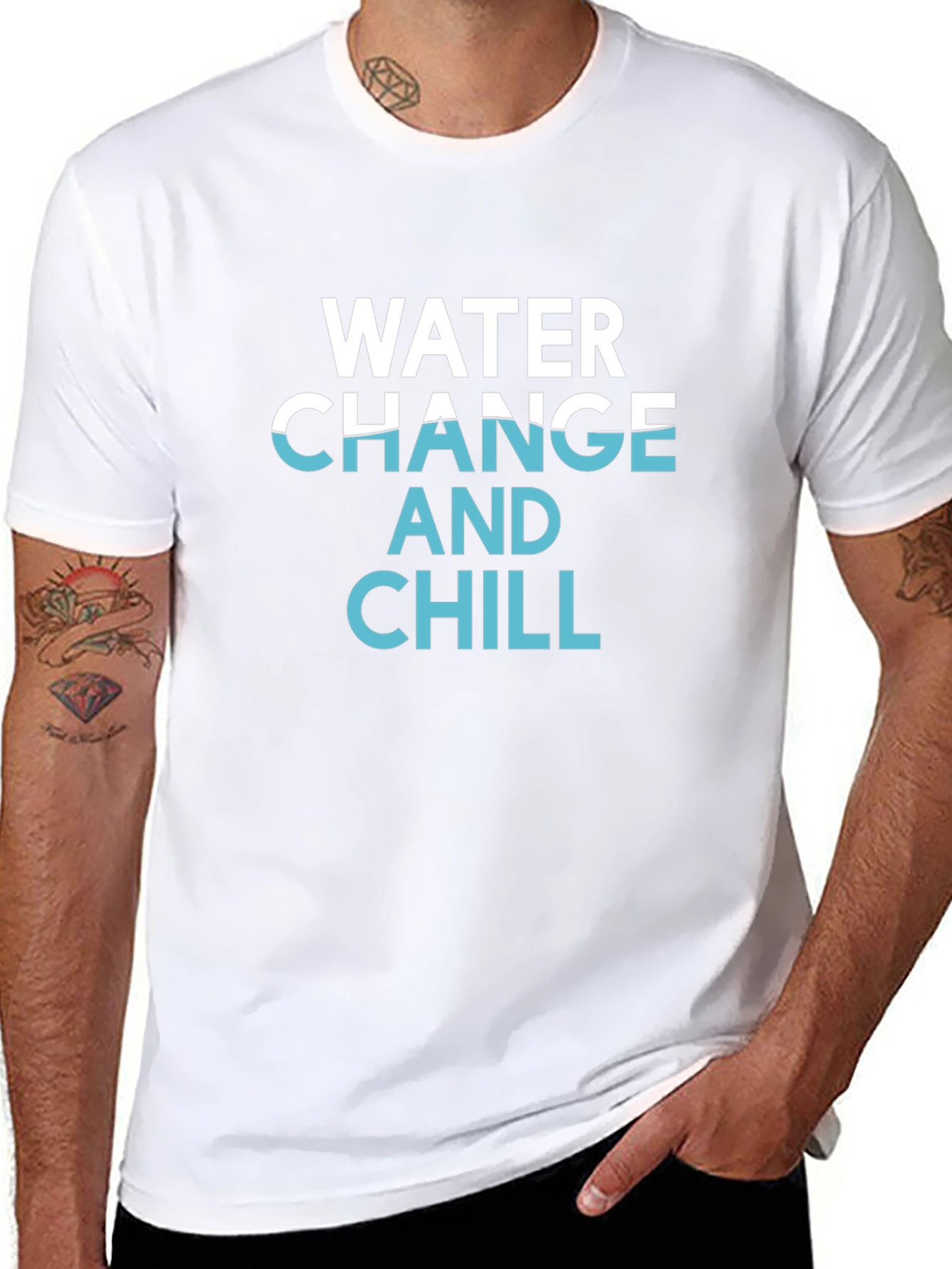 Water Change and Chill Black T-Shirt
