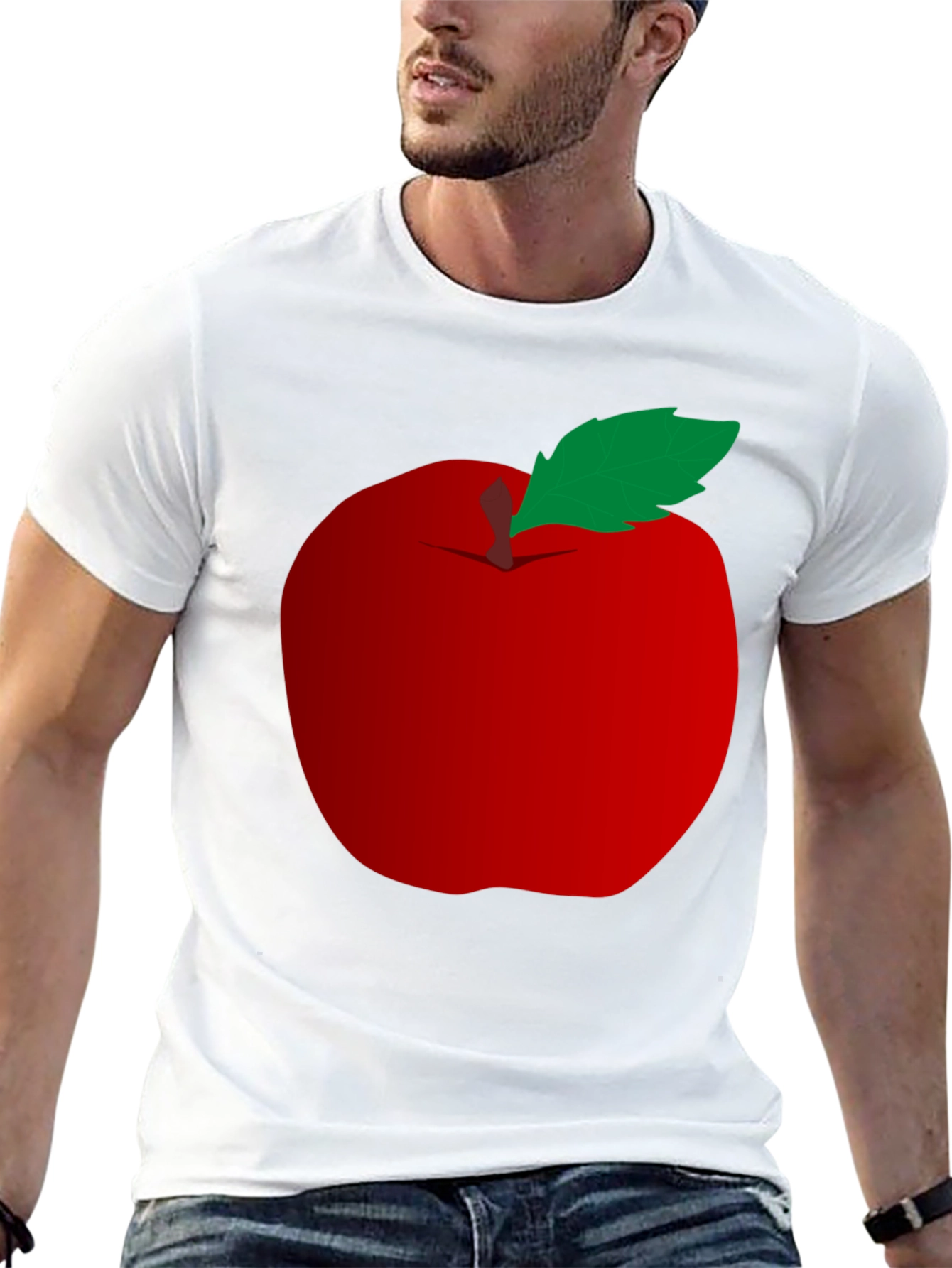 Apple Graphic T-Shirt - Classic Fruit Design