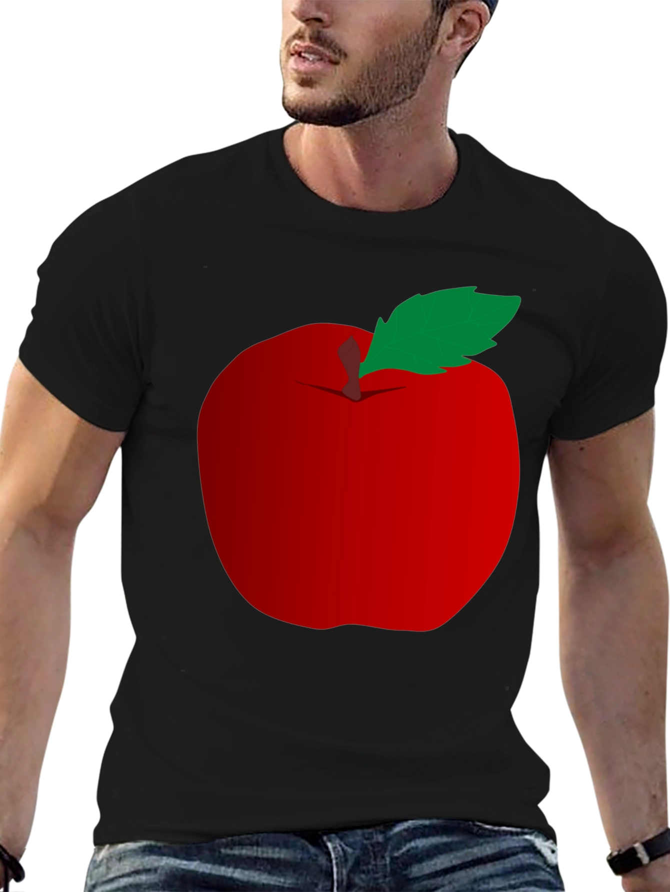 Apple Graphic T-Shirt - Classic Fruit Design