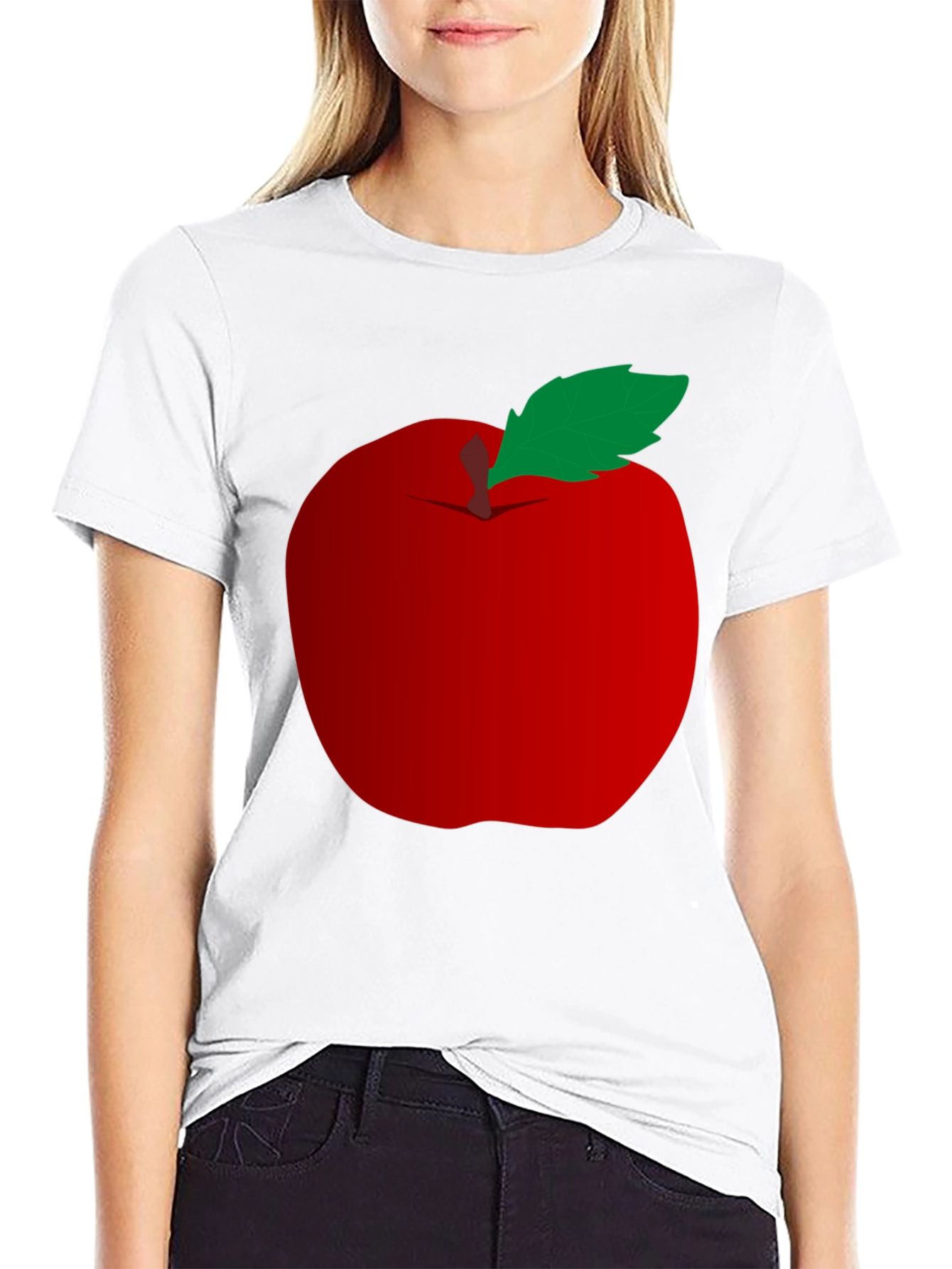 Apple Graphic T-Shirt - Classic Fruit Design