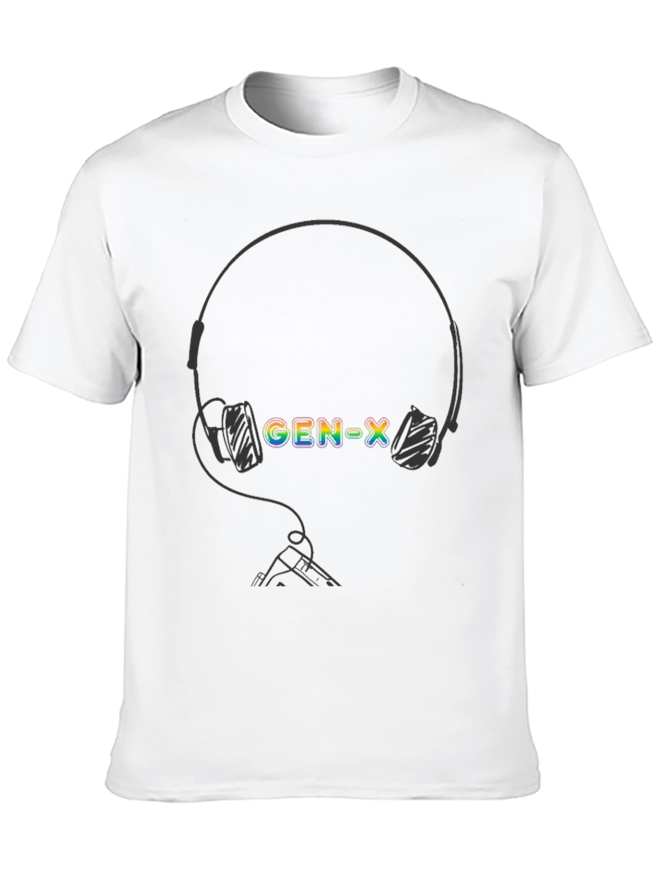 Gen-X Rainbow Headphones Graphic Tee