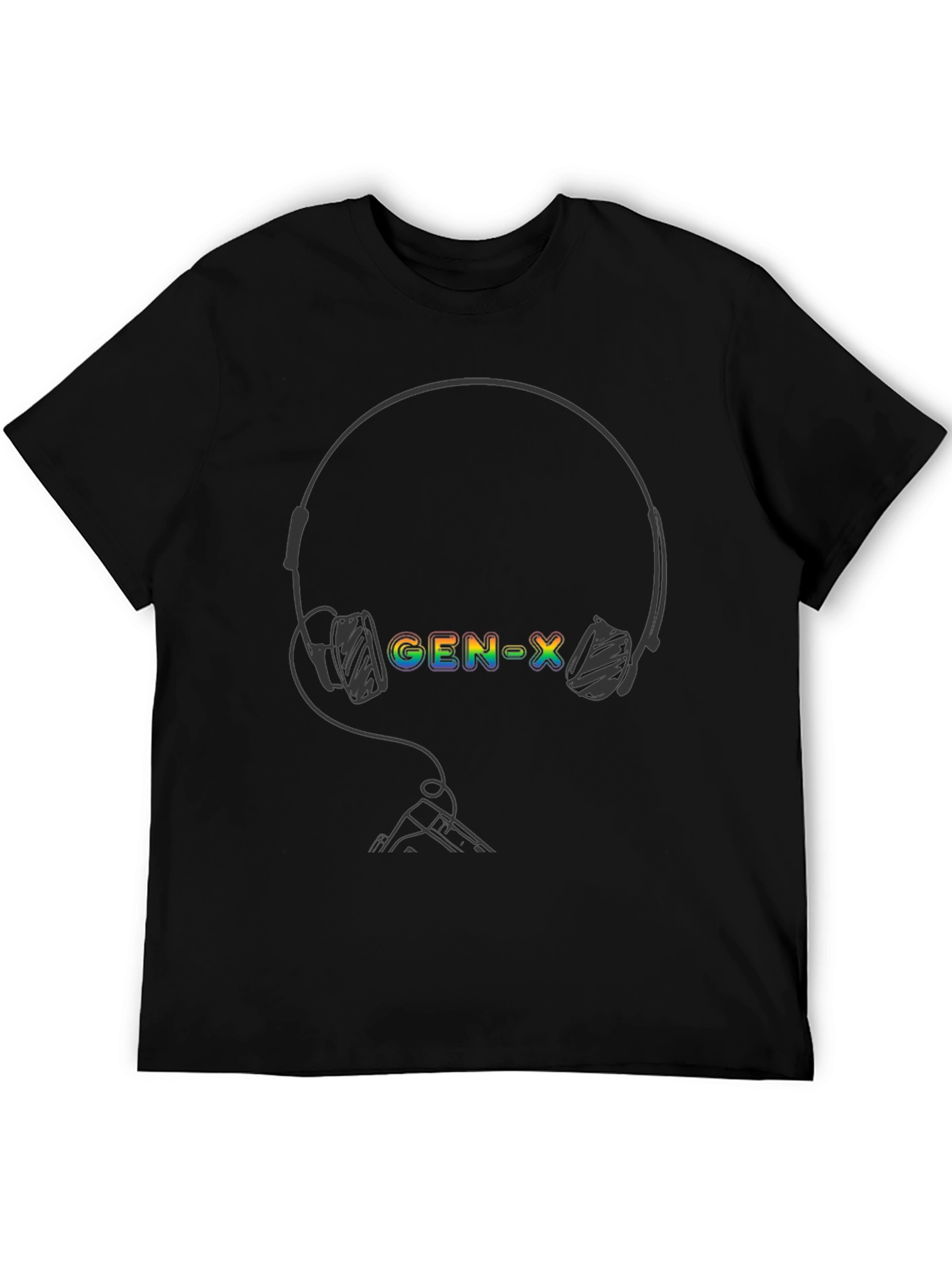 Gen-X Rainbow Headphones Graphic Tee