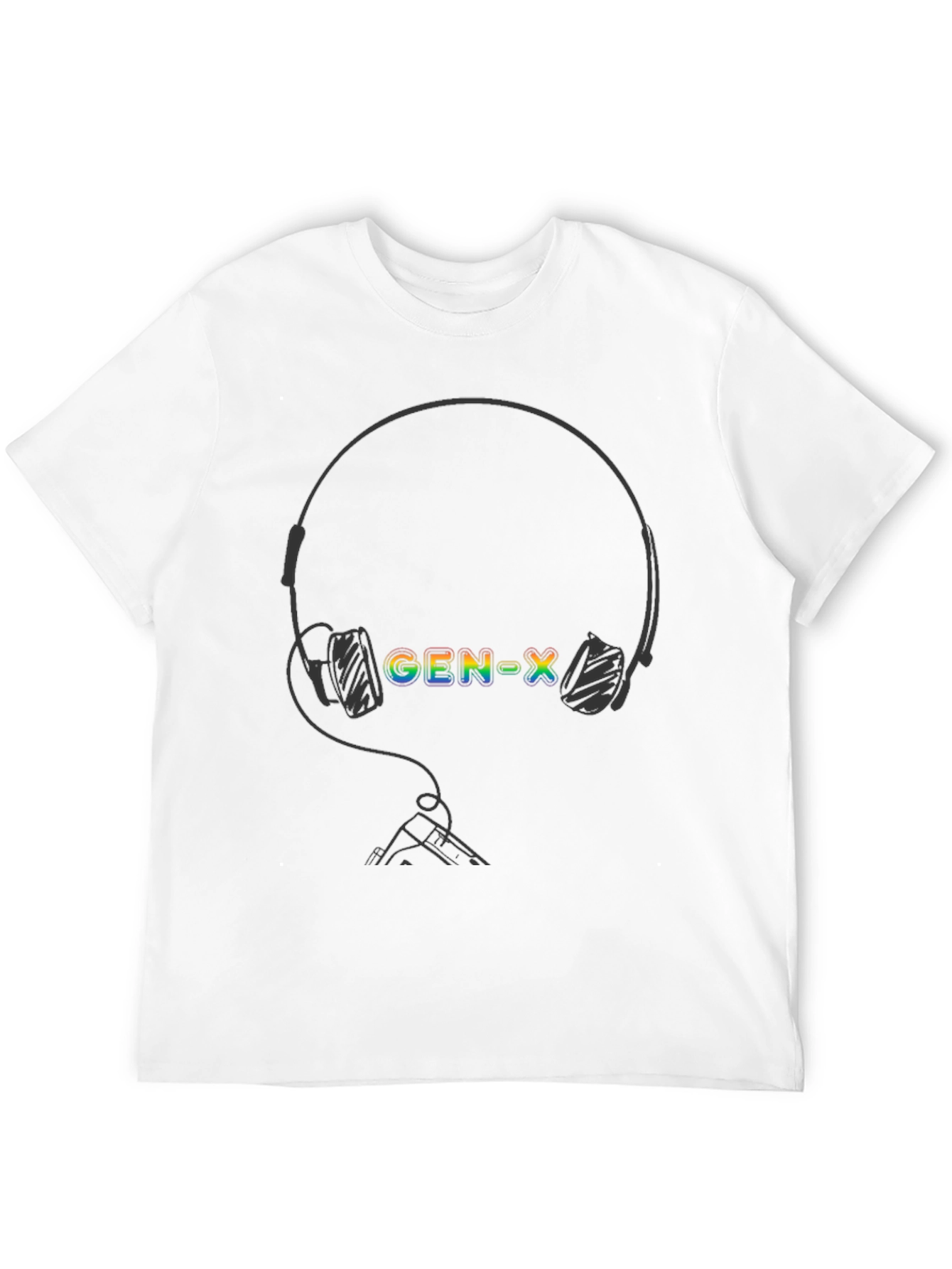 Gen-X Rainbow Headphones Graphic Tee