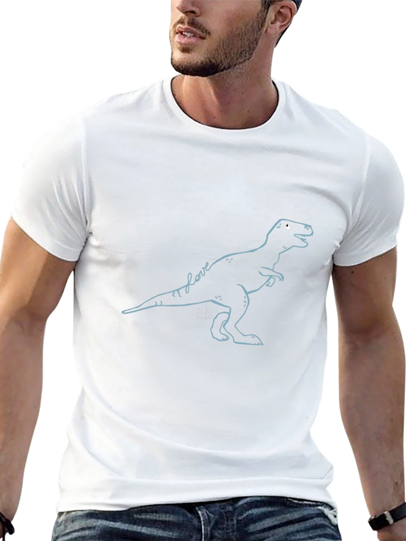 Dinosaur Love T-Shirt - Black Graphic Tee