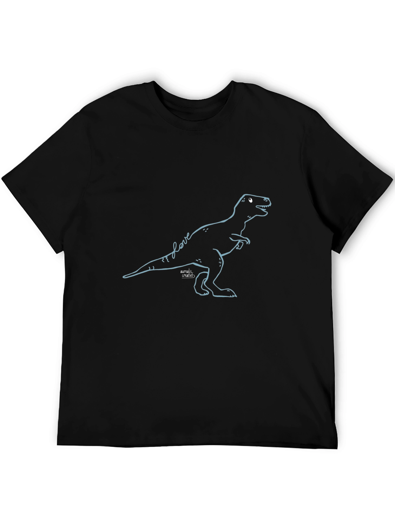 Dinosaur Love T-Shirt - Black Graphic Tee