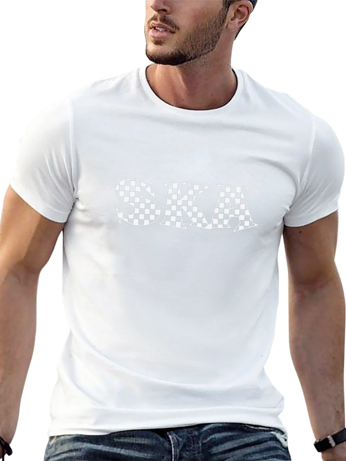 Black Ska Checkerboard Graphic T-Shirt
