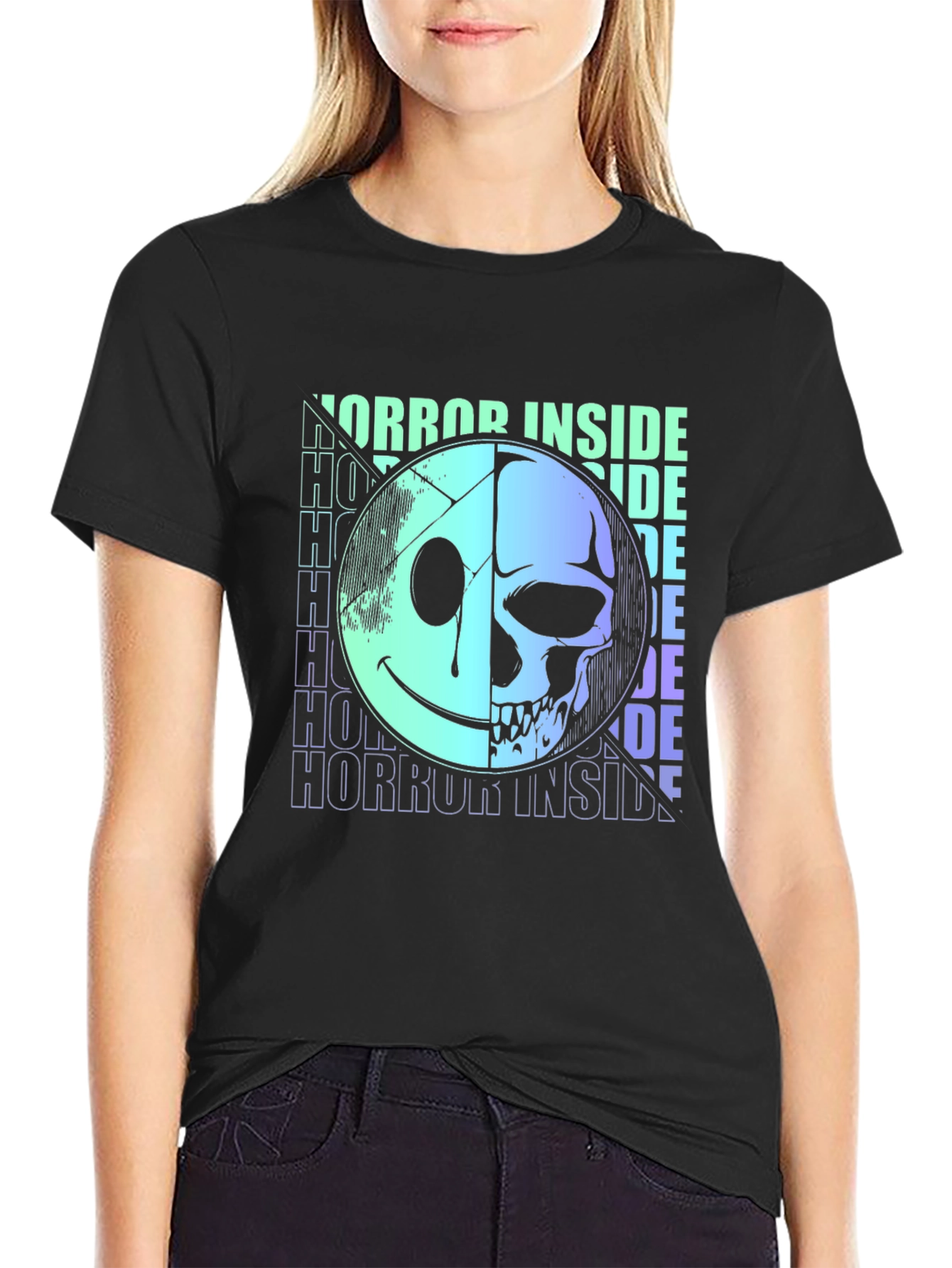 Horror Inside Graphic T-Shirt - Black
