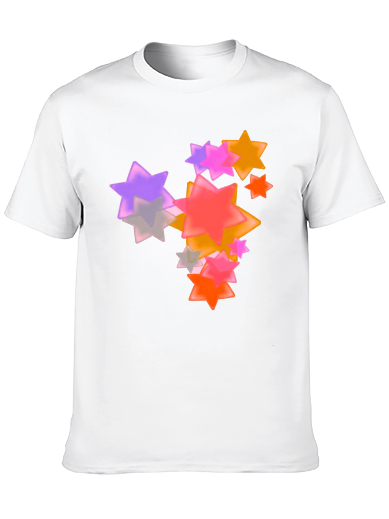 Star Pattern Black Tee Shirt