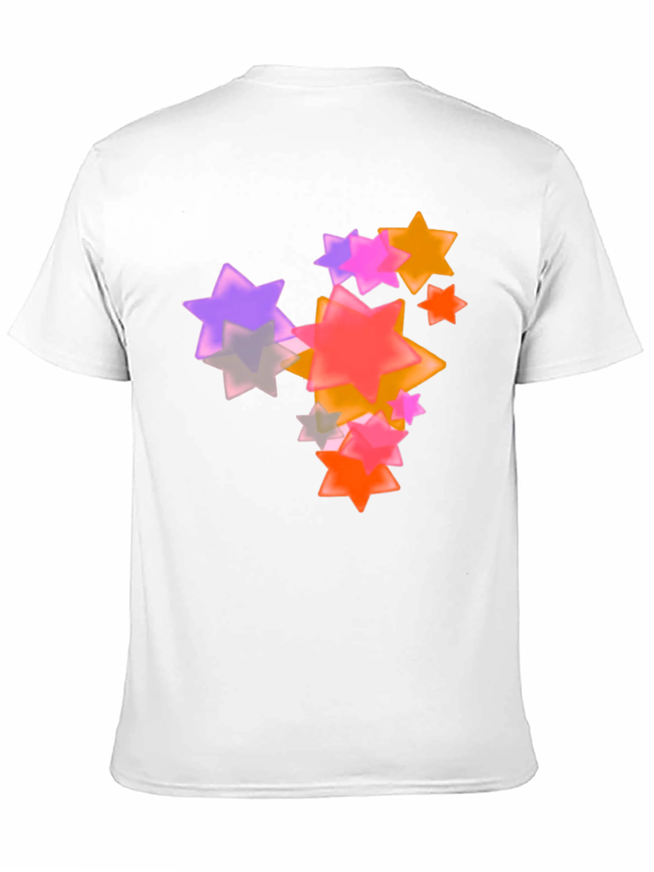 Star Pattern Black Tee Shirt