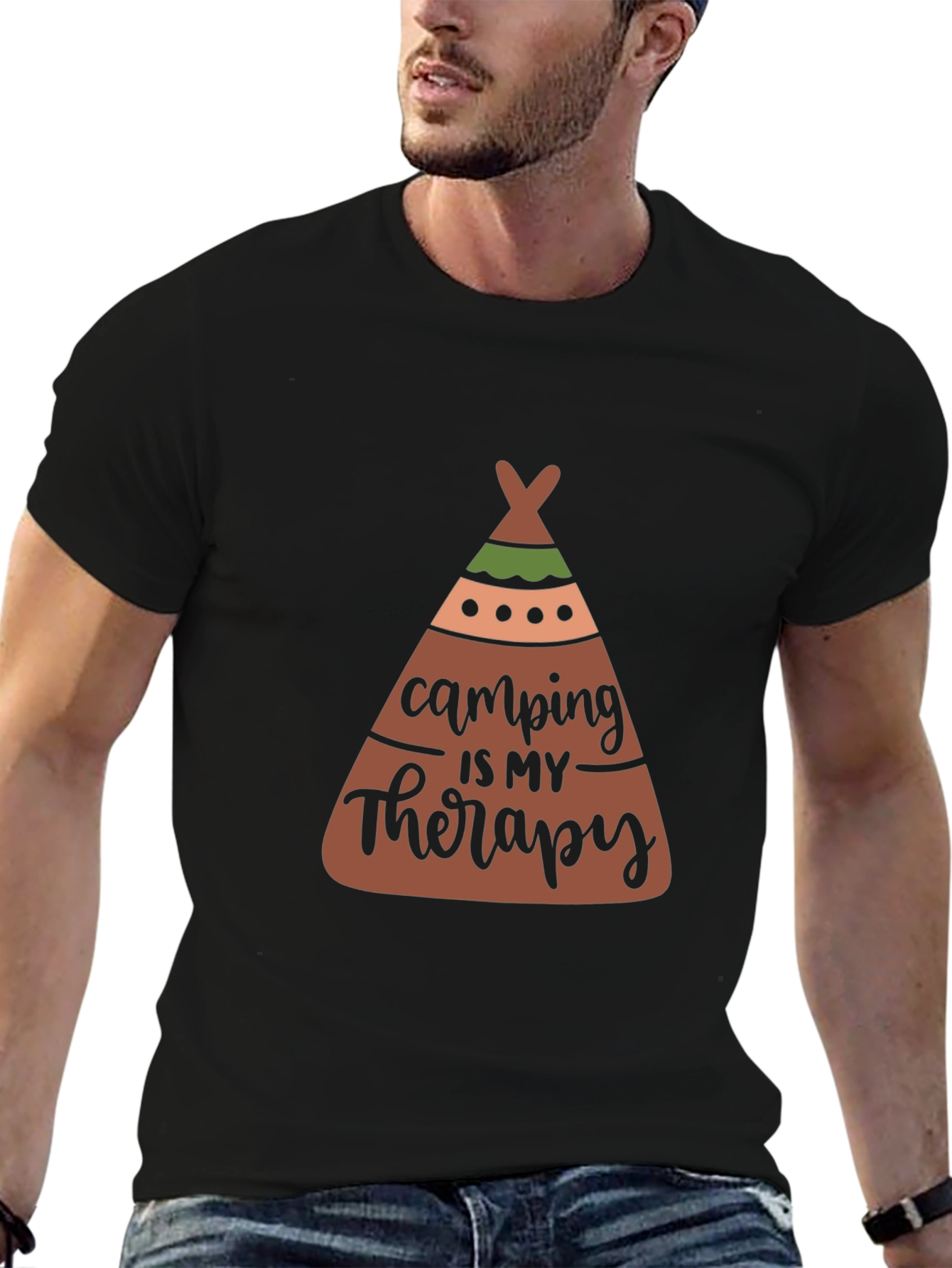 Camping is My Therapy Graphic Tee