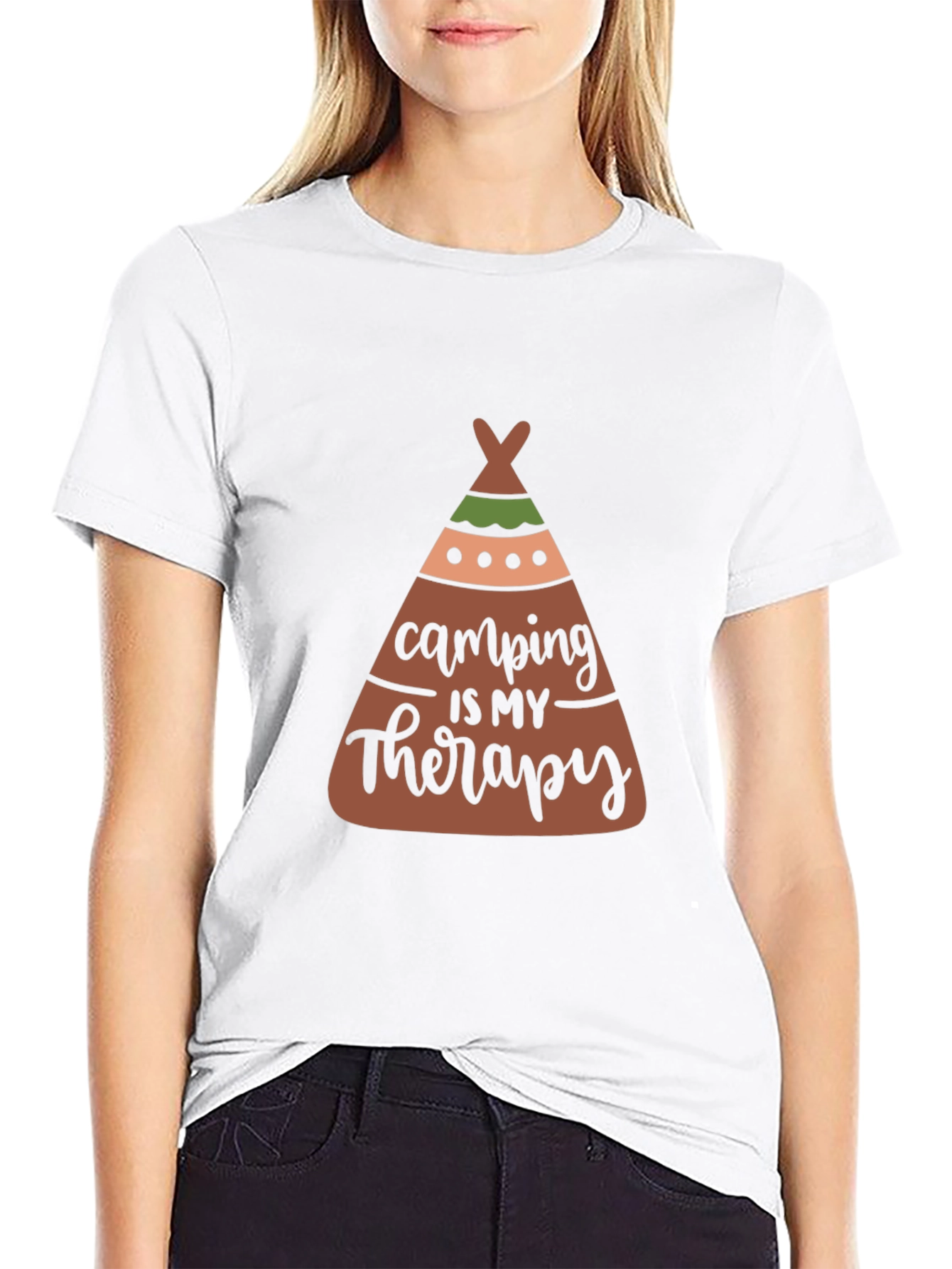 Camping is My Therapy Graphic Tee