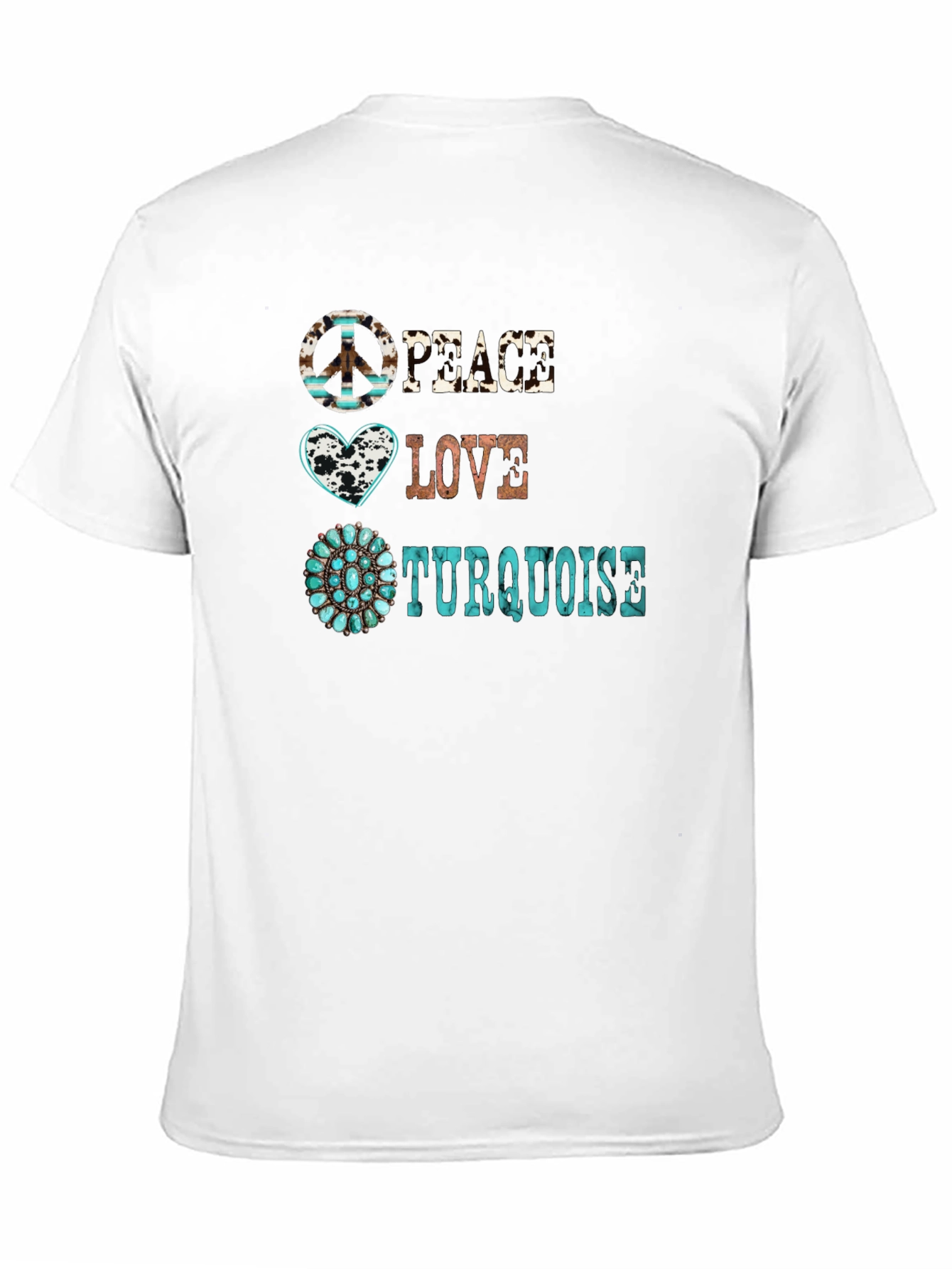 Peace Love Turquoise Graphic Tee