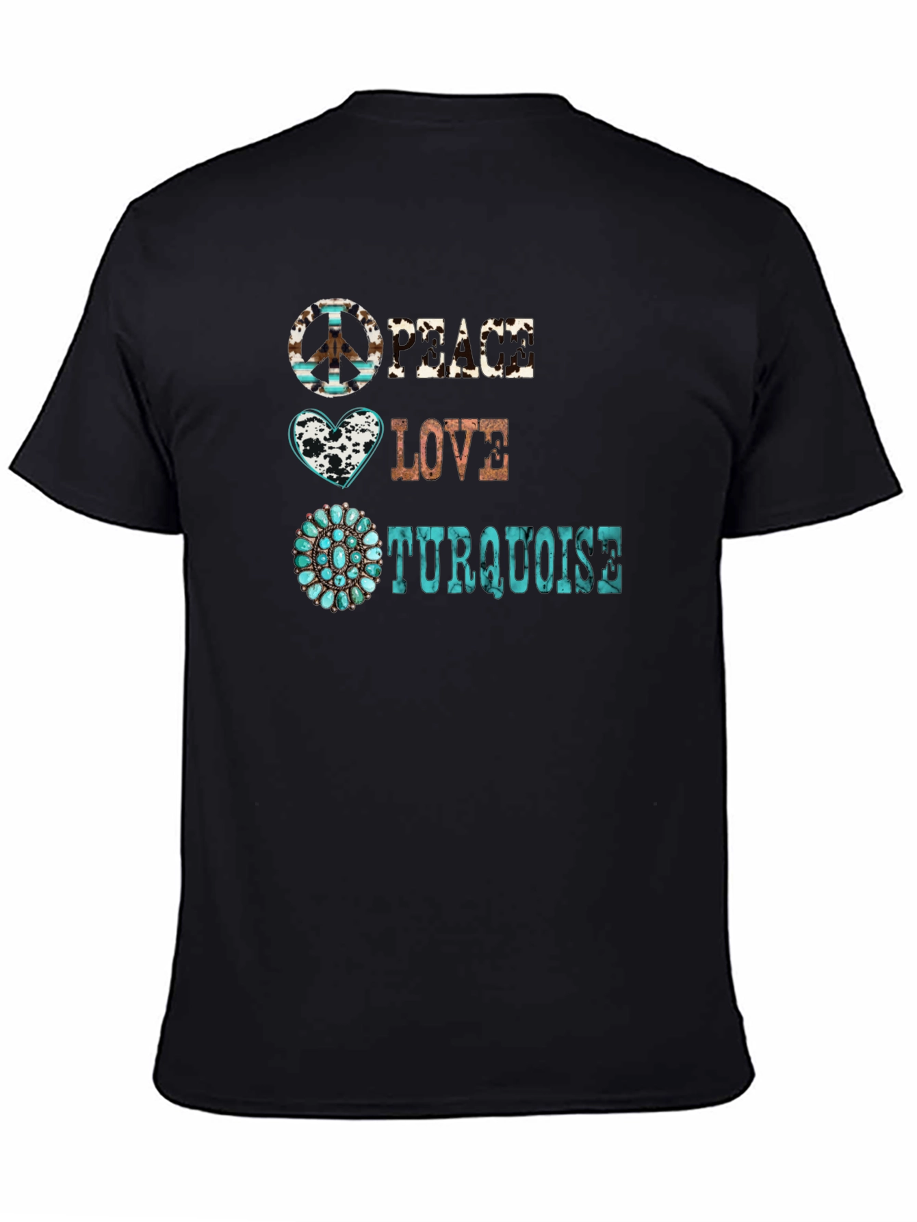 Peace Love Turquoise Graphic Tee
