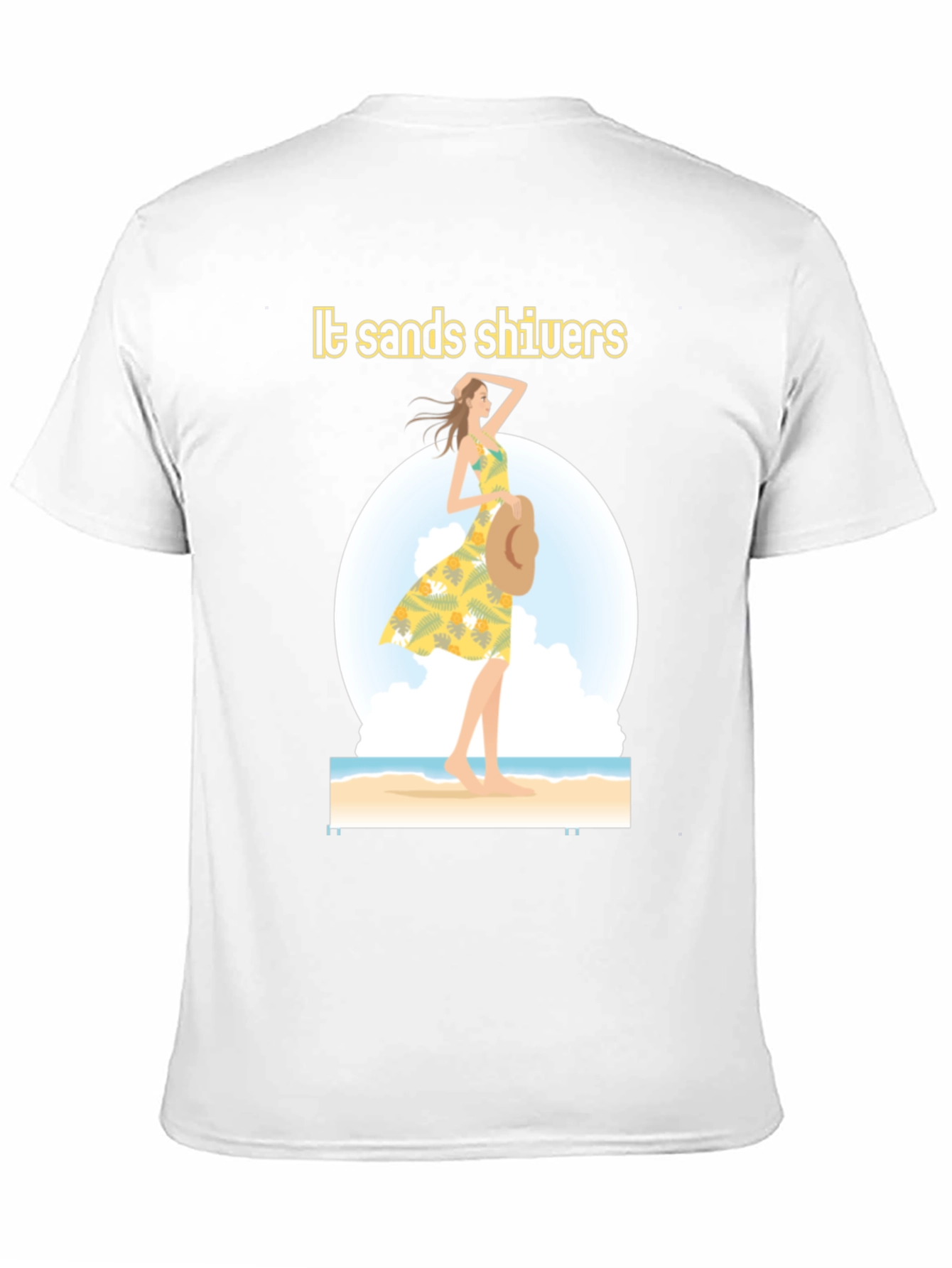 Stylish Black Beach Vibes Graphic T-Shirt