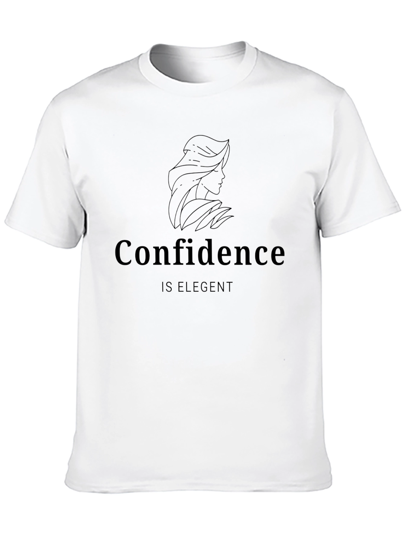 Confidence Is Elegant Black T-Shirt