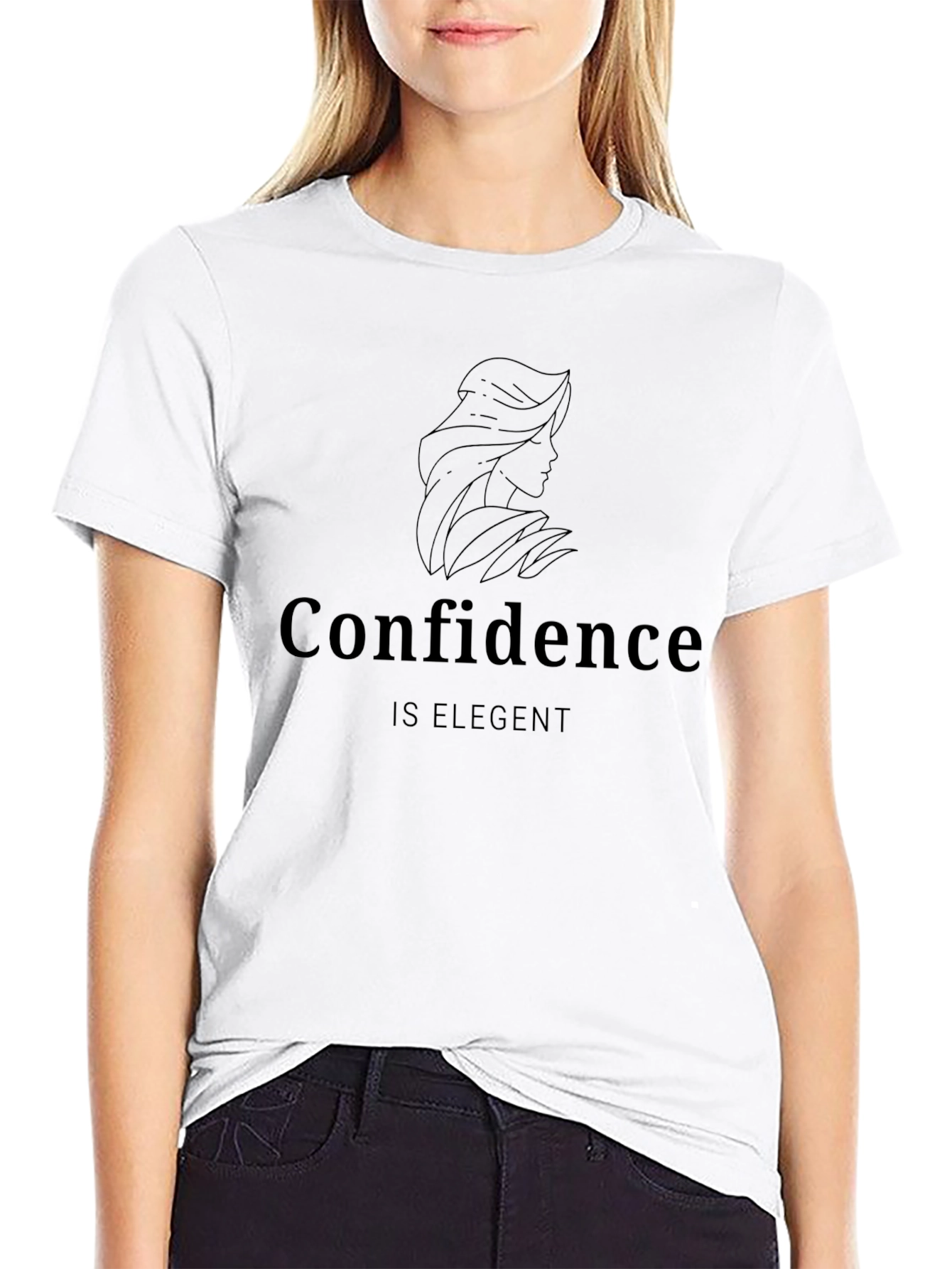 Confidence Is Elegant Black T-Shirt